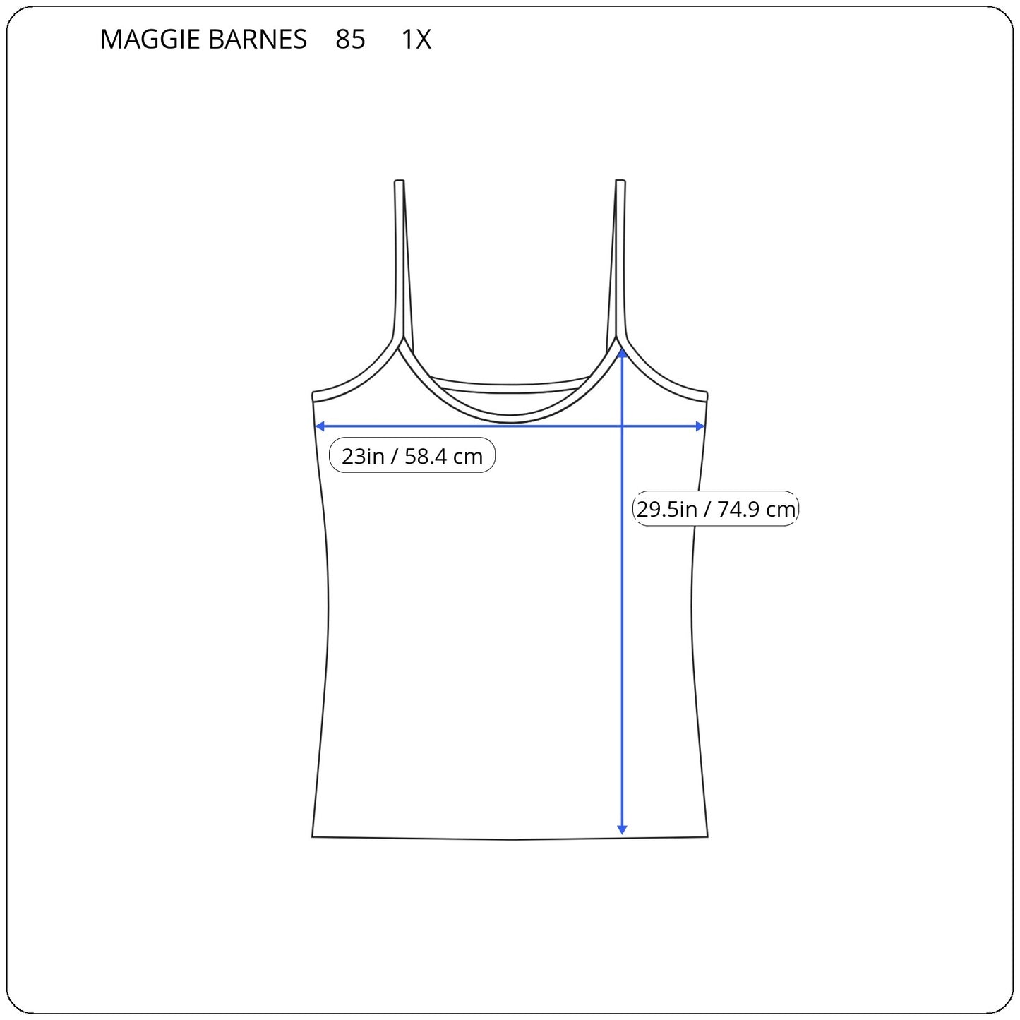 Maggie Barnes Women's Plus Camisole 1X Black Paisley Tank Top Straps PAI52E