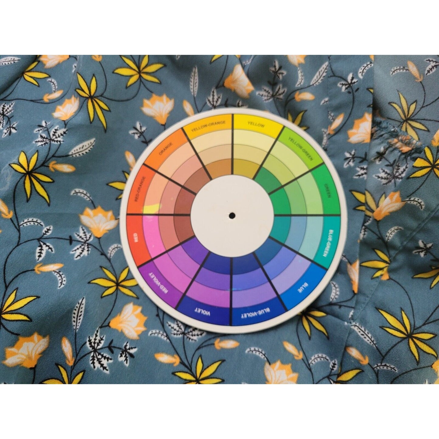 Ellos Womens Top 20 Plus Pullover Long Bell Sleeve Blue Yellow Floral Polyester