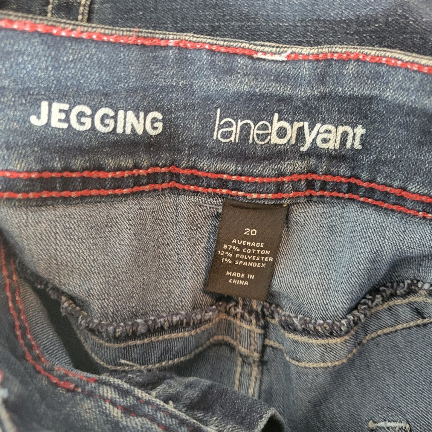 Lane Bryant Womens Jeans 20 Plus Jegging Boot Cut Dark Blue Denim Zip Fly Comfy