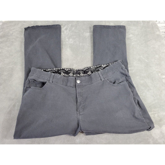 Riders Lee Womens Jeans 26W Boot Cut Dark Gray Denim Cotton Blend Elastic Waist
