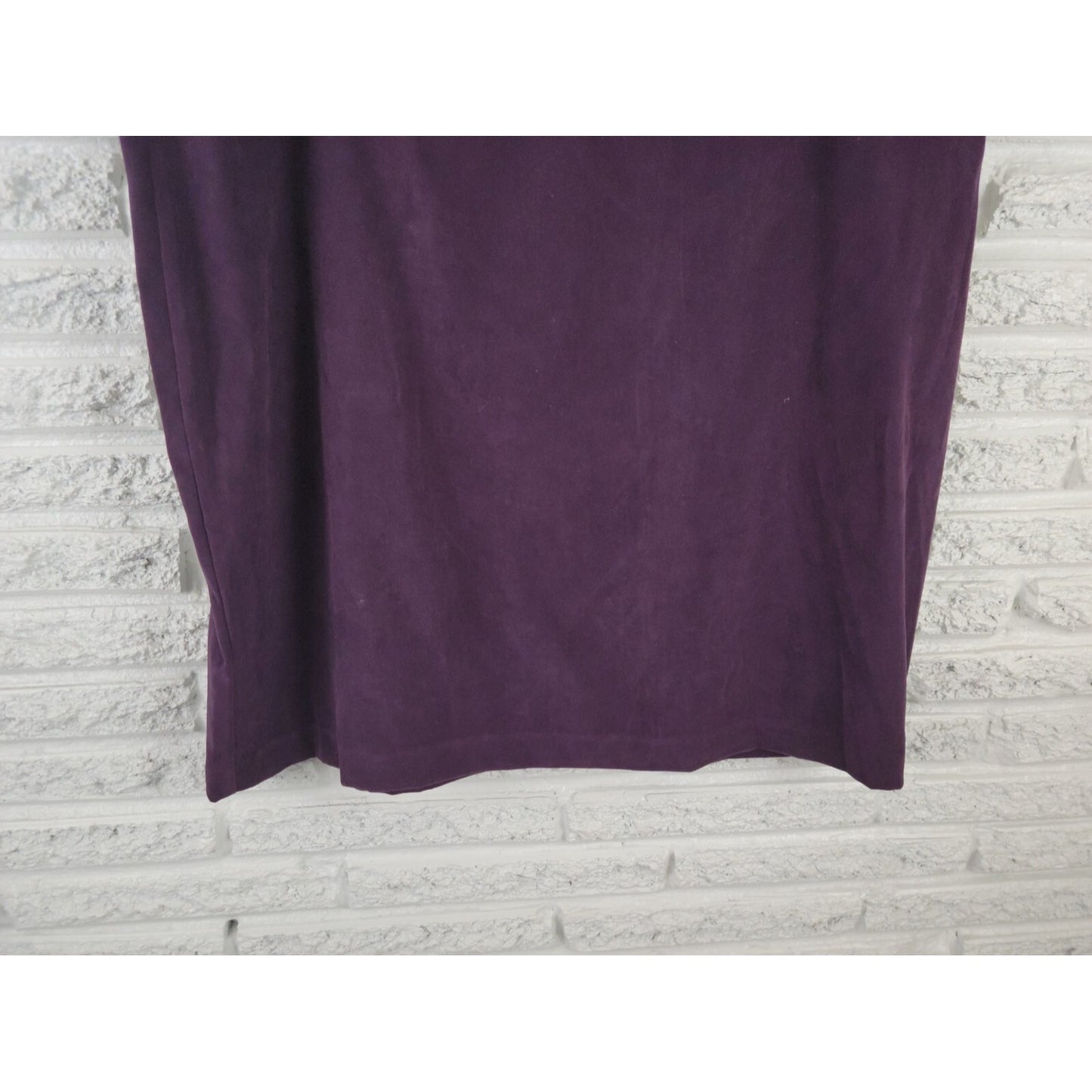 Avenue Women Skirt 20 Plus Mini Pencil Straight Velour Slit Purple Office Casual