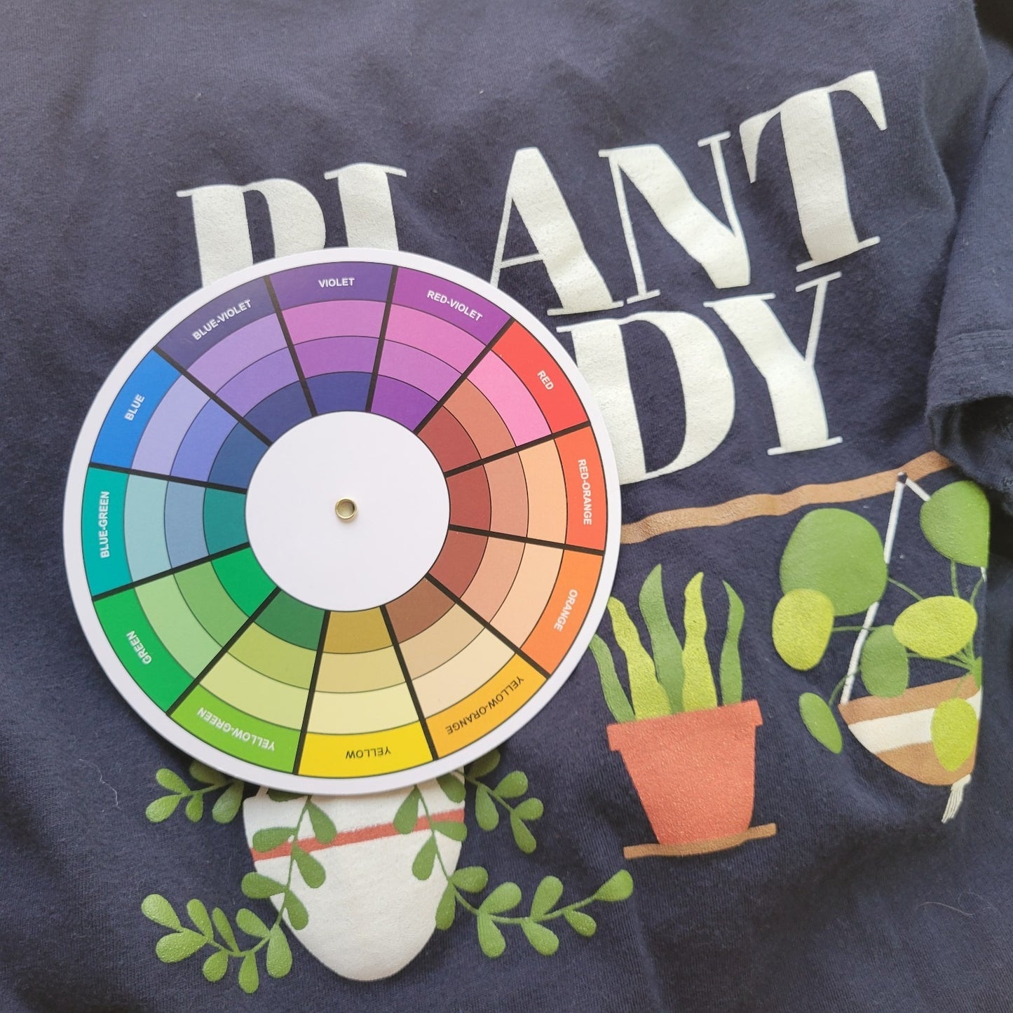 Lularoe Womens Top Extra Large XL Tee Short Sleeve Plant Lady Blue Gardening