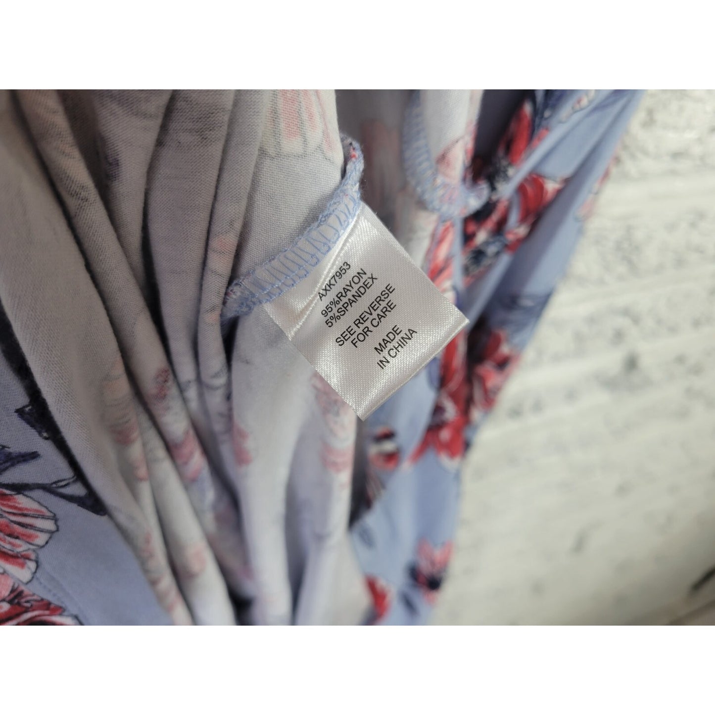 Alison Andrews Womens Dress 2X Plus Wrap Sleeveless Blue Floral Rayon Blend