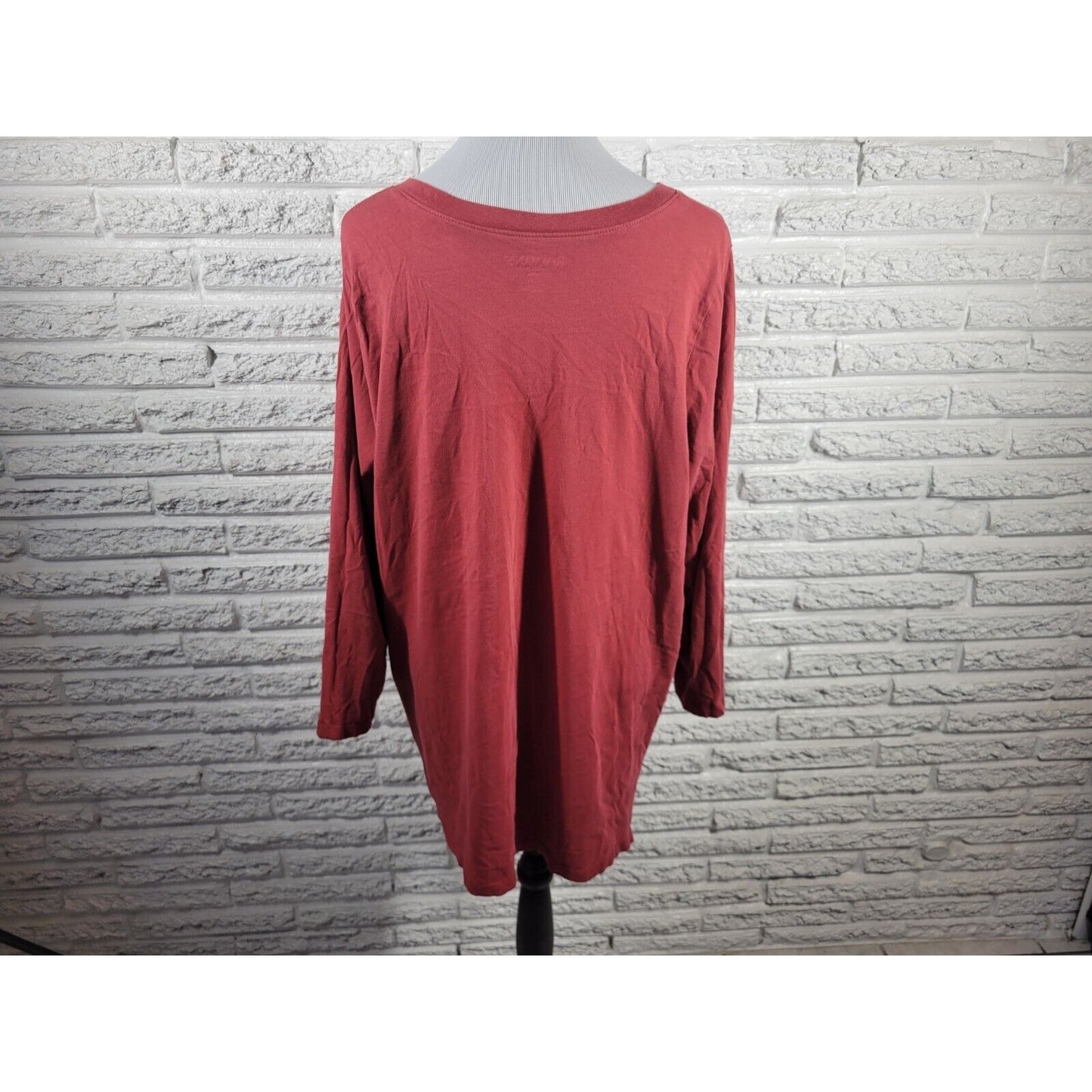Roamans Womens Top 1X Tee Tunic 3/4 Sleeve Stretchy Cotton Casual Basic