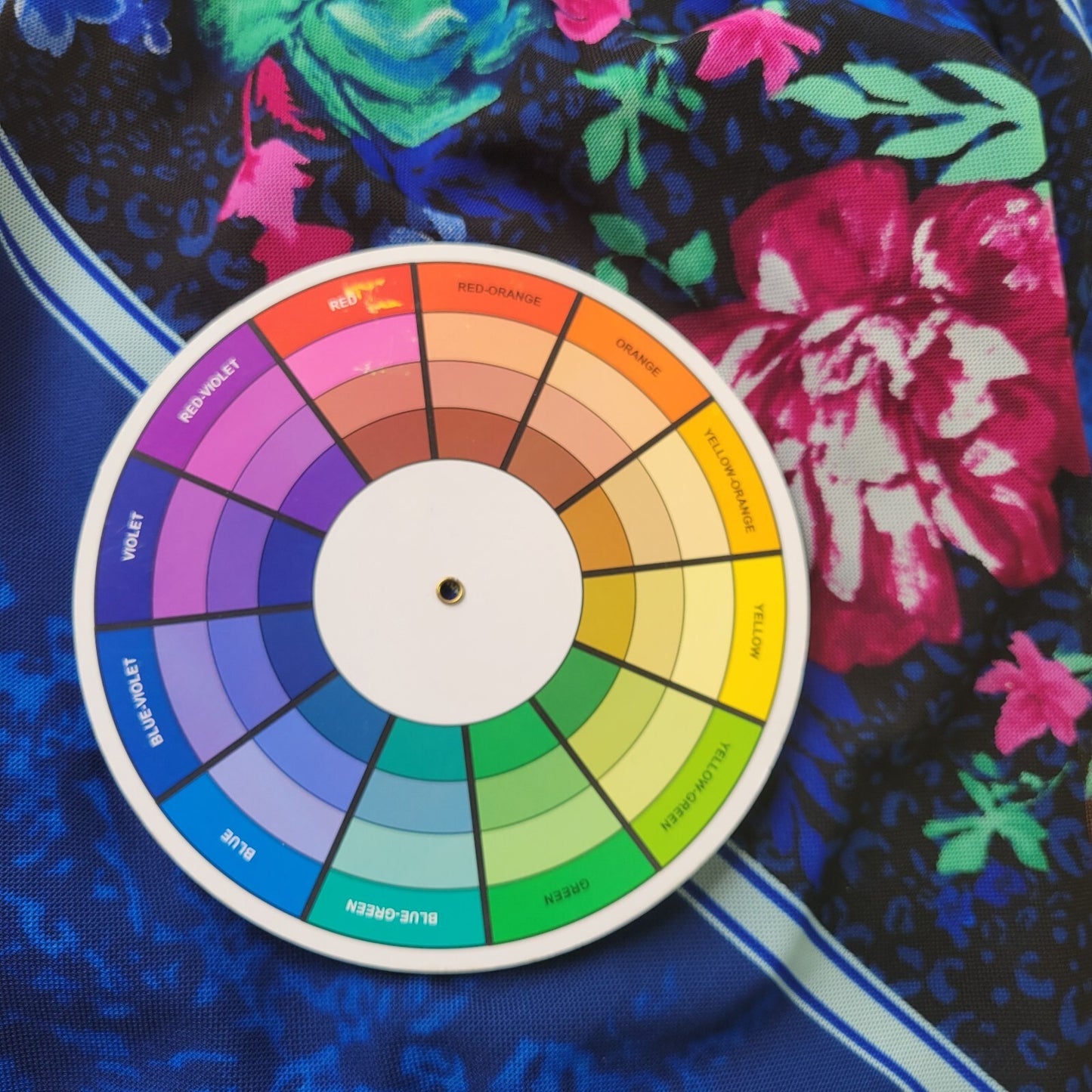 JM Collection Womens Top XL Sheer Split Sleeve Blue Floral Attached Tank Office