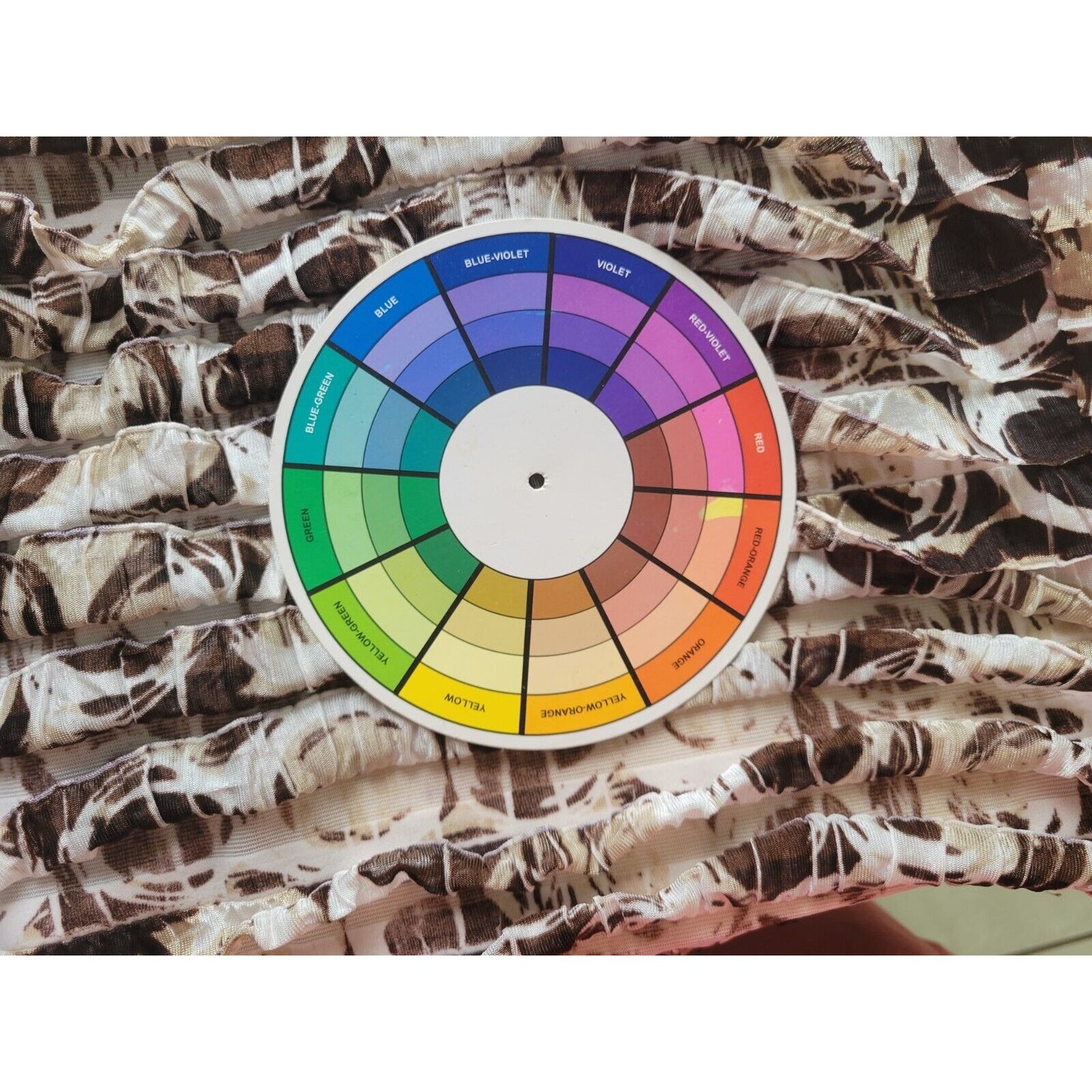 NY Collection Womens Top 1X Plus Sleeveless Brown Circles Tiered Office Ruffle