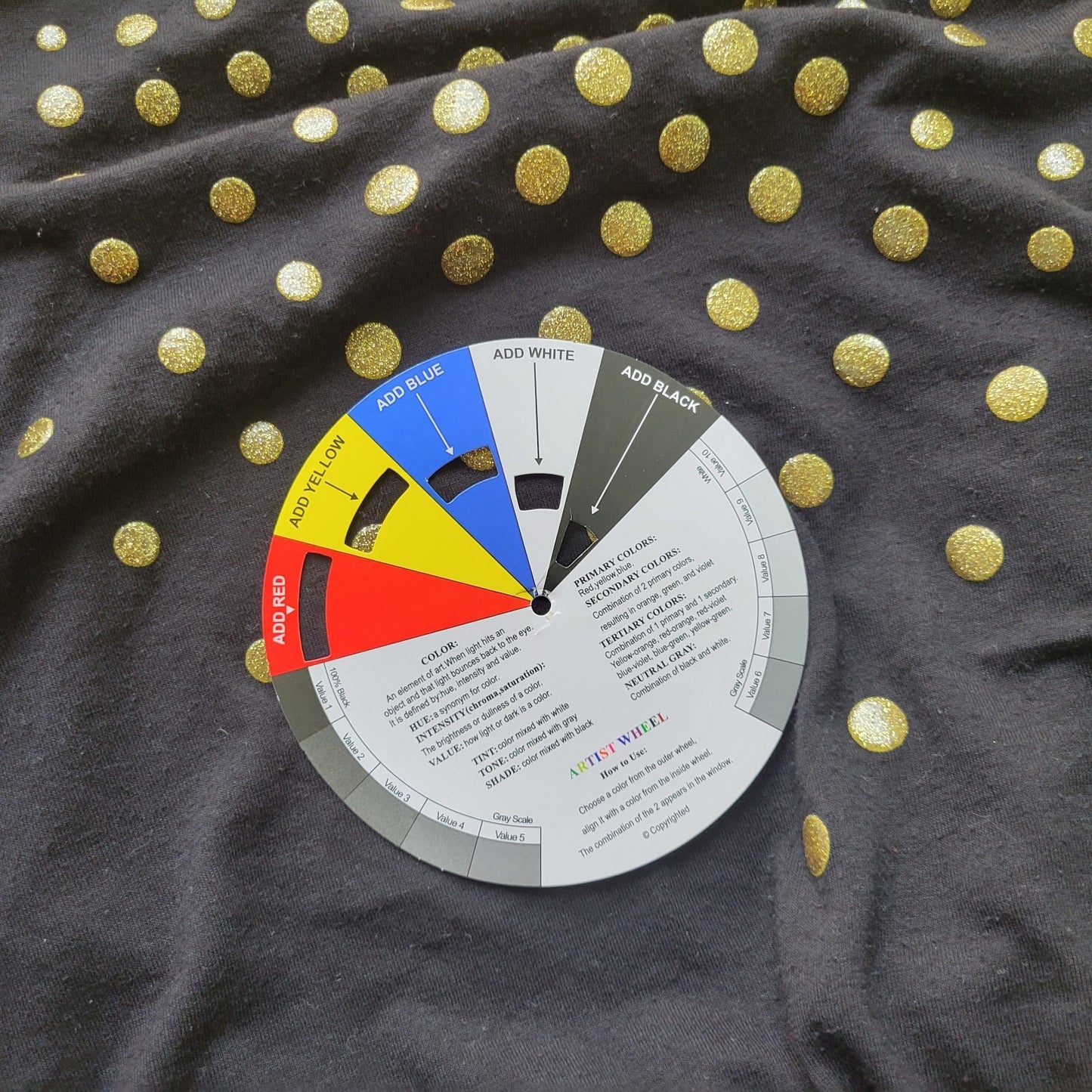 Just My Size Women Top 2X Plus 3/4 Sleeve Black Glitter Polka Dot Keyhole Casual