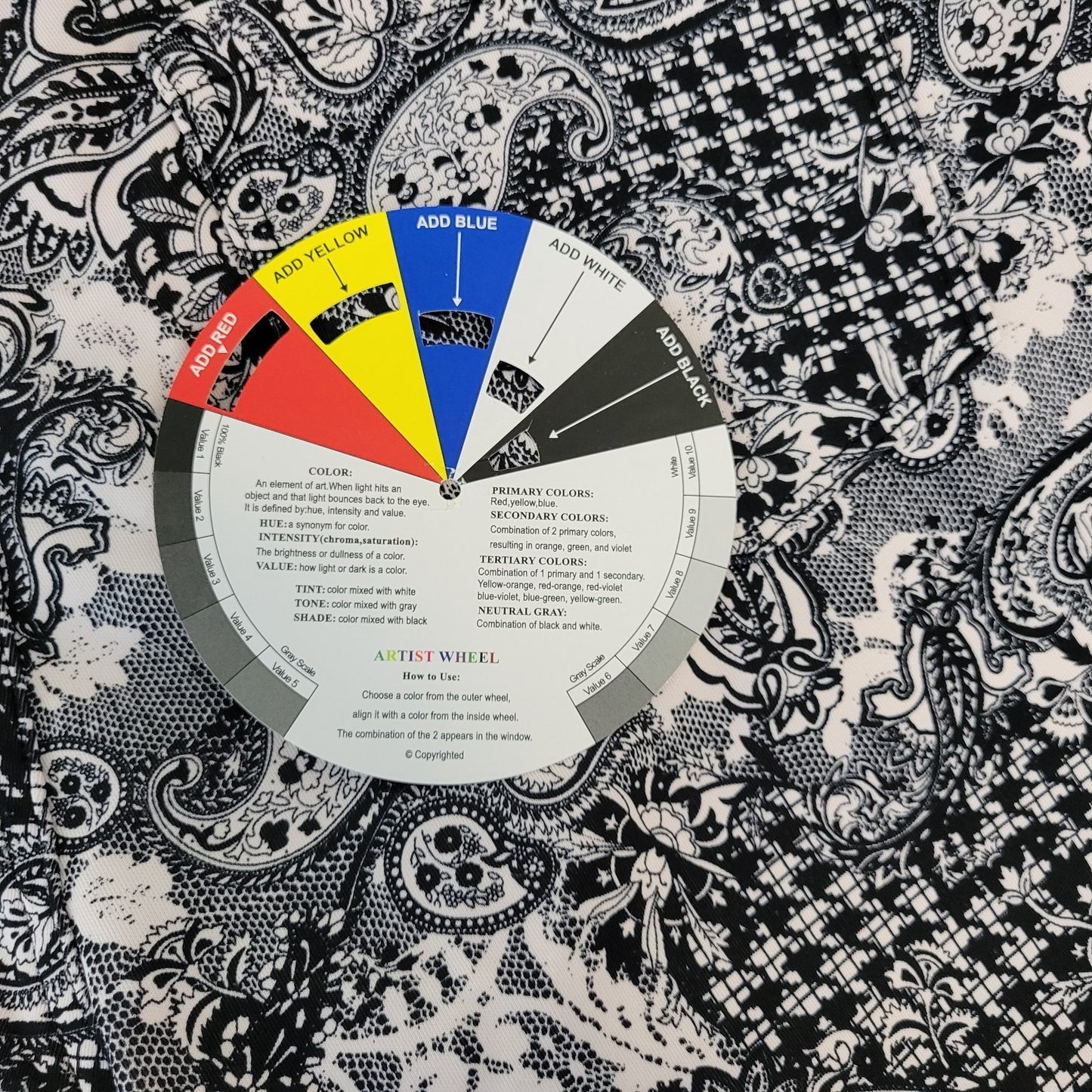 Savage Art Womens Pants 2X Plus Zip Fly Black White Paisley Comfy Lightweight