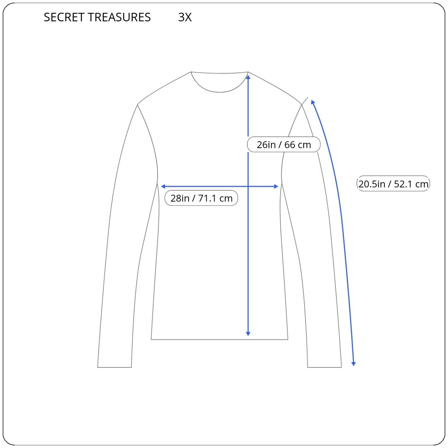 Secret Treasures Womens Pajama Top 3X Plus Blue Green Baby Its Cold Outside