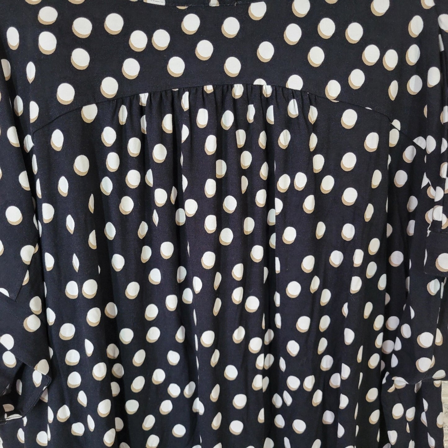 The Limited Plus Size 3X Tunic Top V-Neck Short Sleeve Geometric Black White