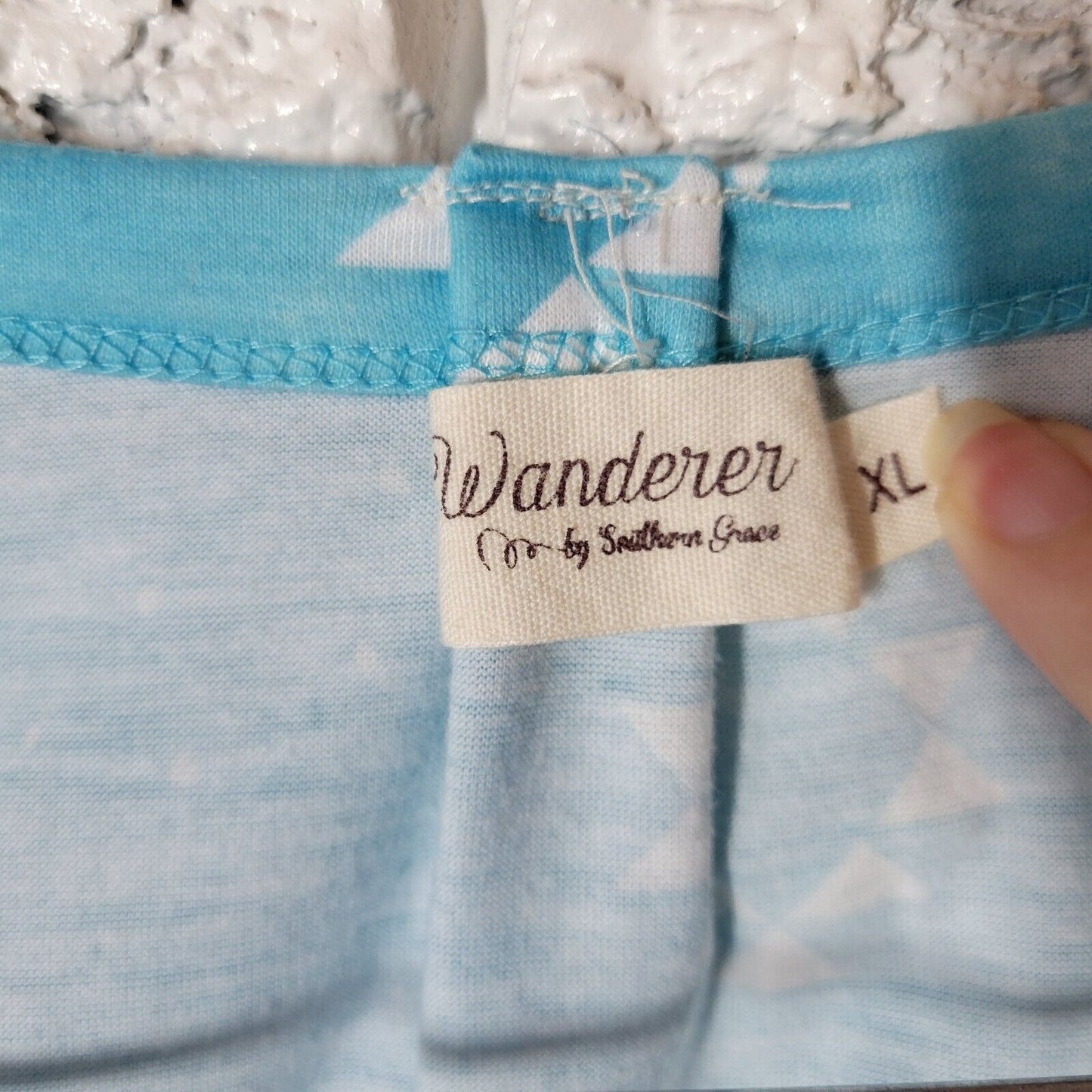 Wanderer Southern Grace Womens Top XL Tee Enjoy the Ride Pickup Truck Blue