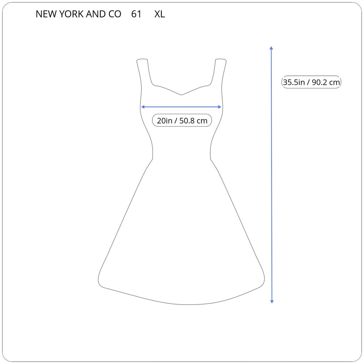 New York & Co Dress XL Blue Geometric Cotton Sleeveless Fit Flare Mini GEO93E