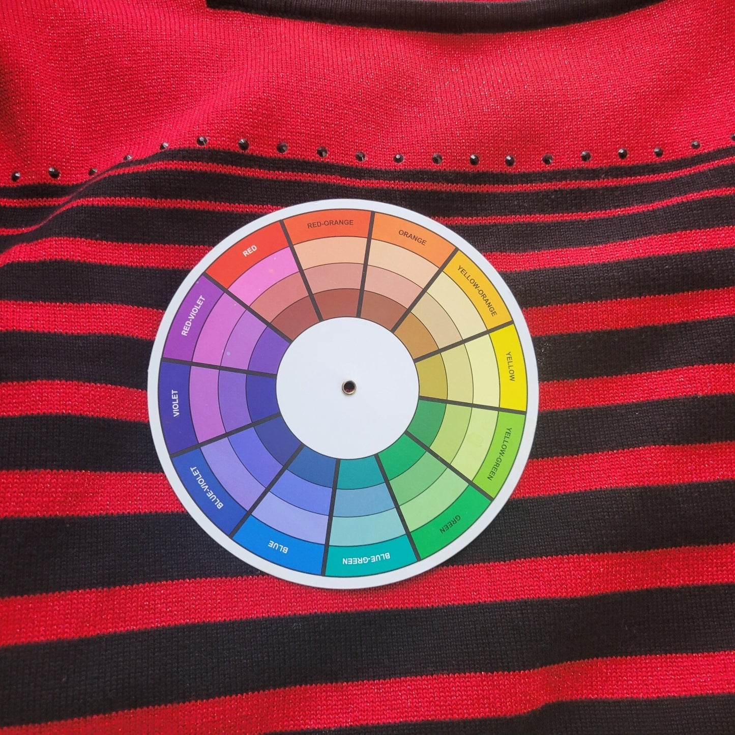 Alfred Dunner Womens Sweater 2X Plus 3/4 Sleeve Red Stripe Metallic Lightweight