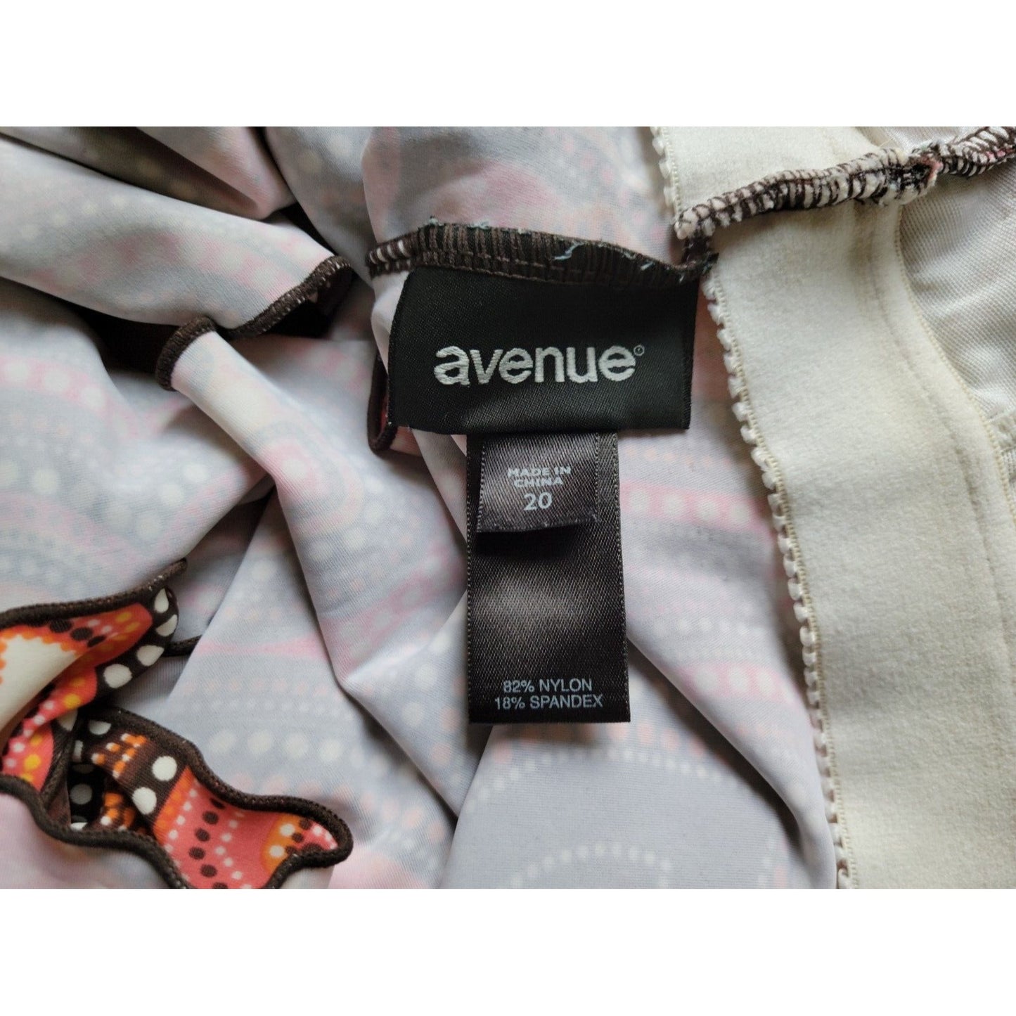 Avenue Womens Swimsuit 20 Tankini Two Piece Floral Layered Spaghetti Strap Bra