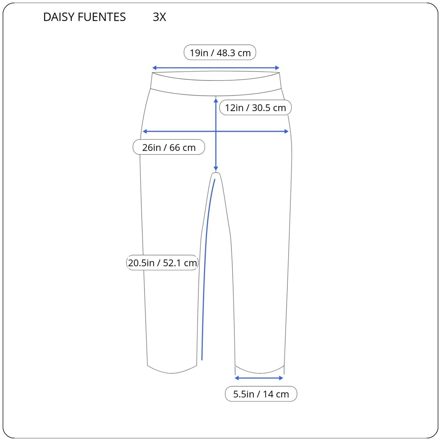 Daisy Fuentes Womens Pants 3X Plus Pull On Capri Activewear Lightweight Black