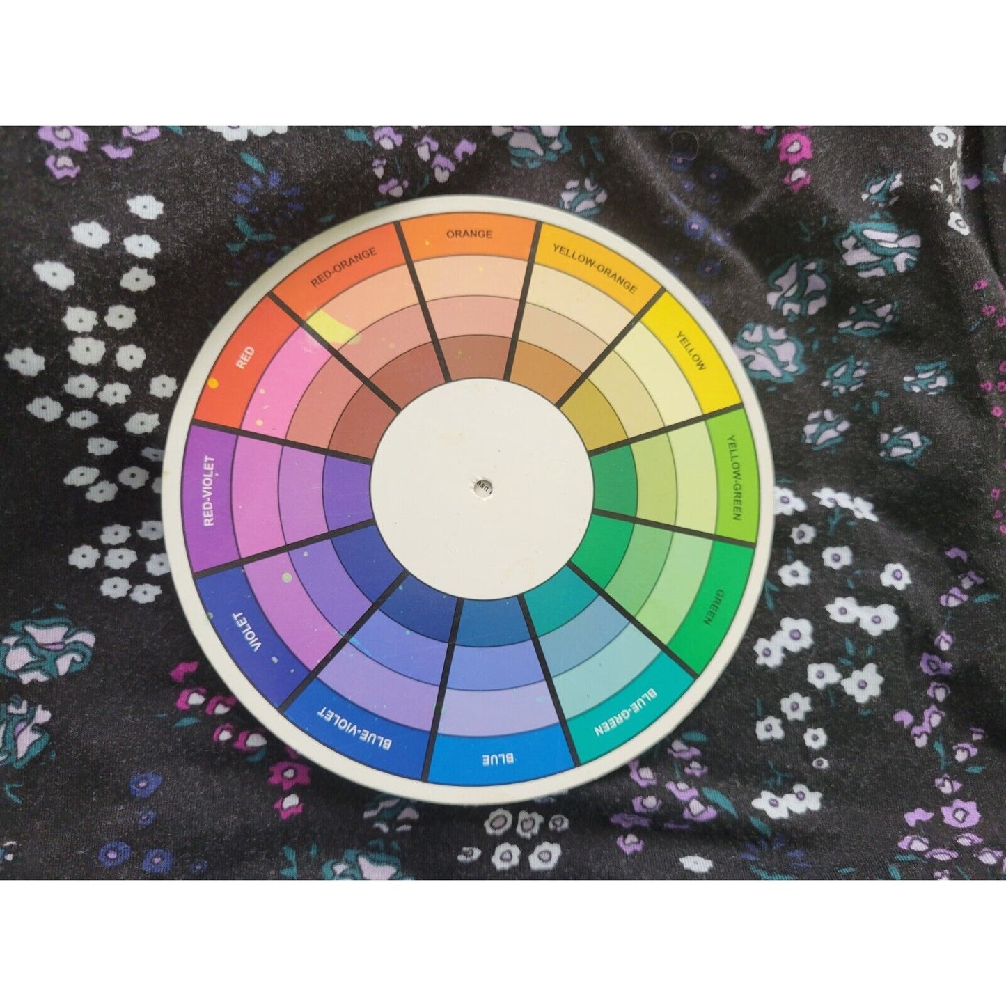 Ellos Womens Top 2X 26 28 Tunic 3/4 Sleeve Soft Purple Floral Casual Stretchy