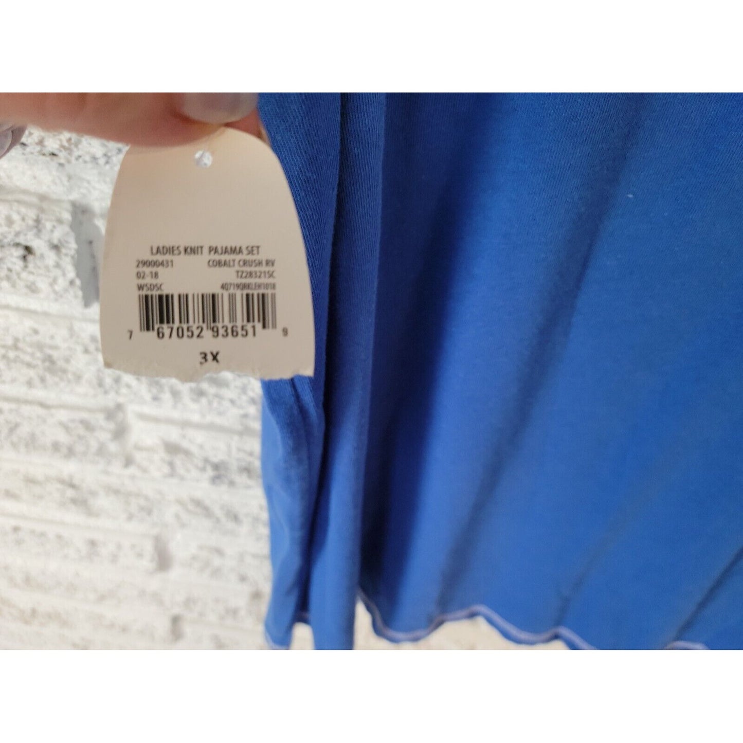 Secret Treasures Women Top 3X Plus Pajama RV Camper Blue Cotton Blend Lounge