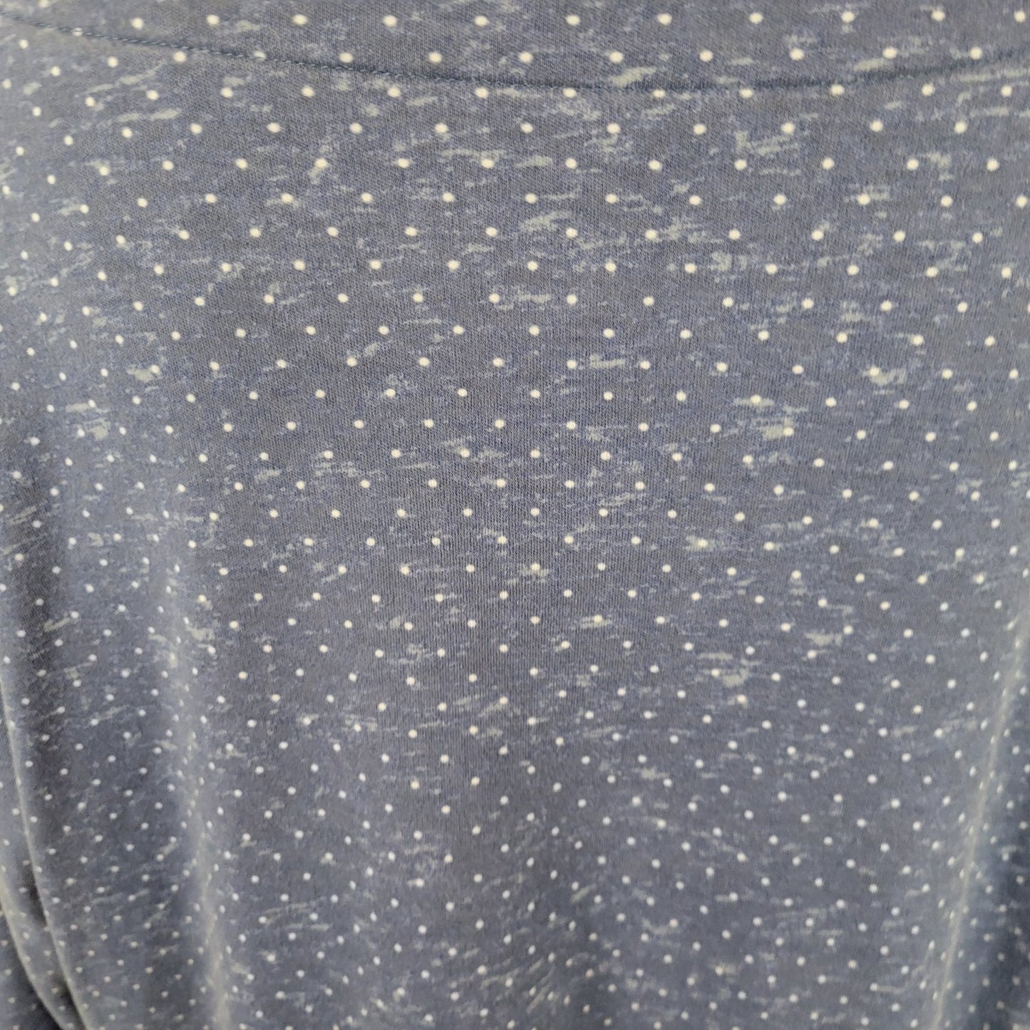 Croft Barrow Extra Soft Womens Top 2X Plus Long Sleeve Blue Floral Cotton Blend