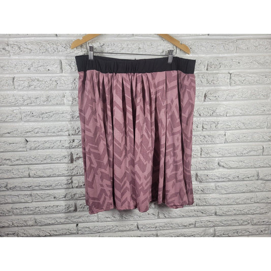 Lularoe Womens Skirt 3XL Plus Mini Flare Muted Lavender Geometric Comfort