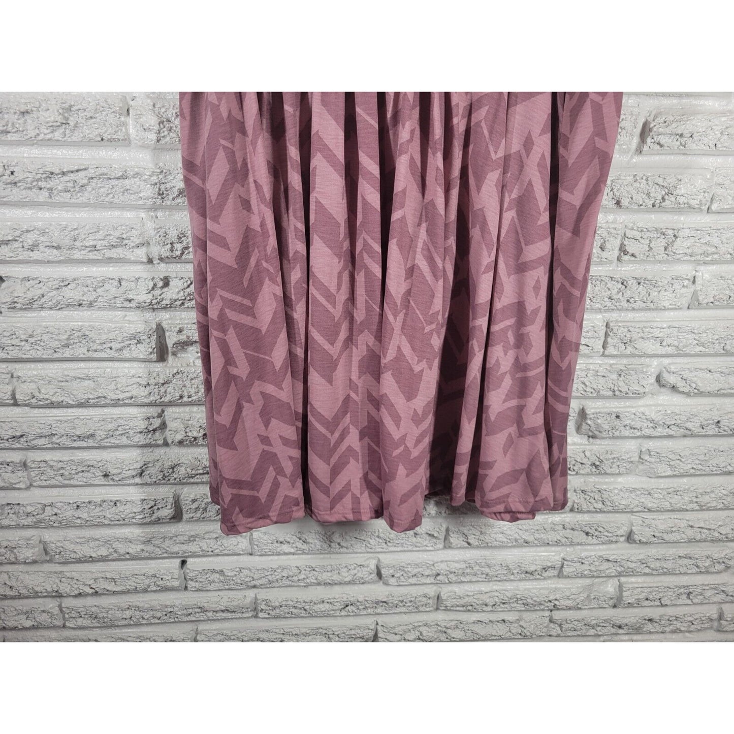 Lularoe Womens Skirt 3XL Plus Mini Flare Muted Lavender Geometric Comfort