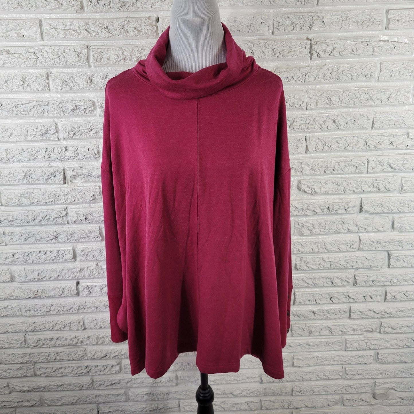 Sweatshirt Project Womens Top XL Long Sleeve Purple Pink Turtleneck Soft