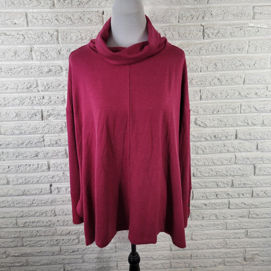 The Sweatshirt Project XL Pink Purple Turtleneck Pullover Top Soft SWE106E