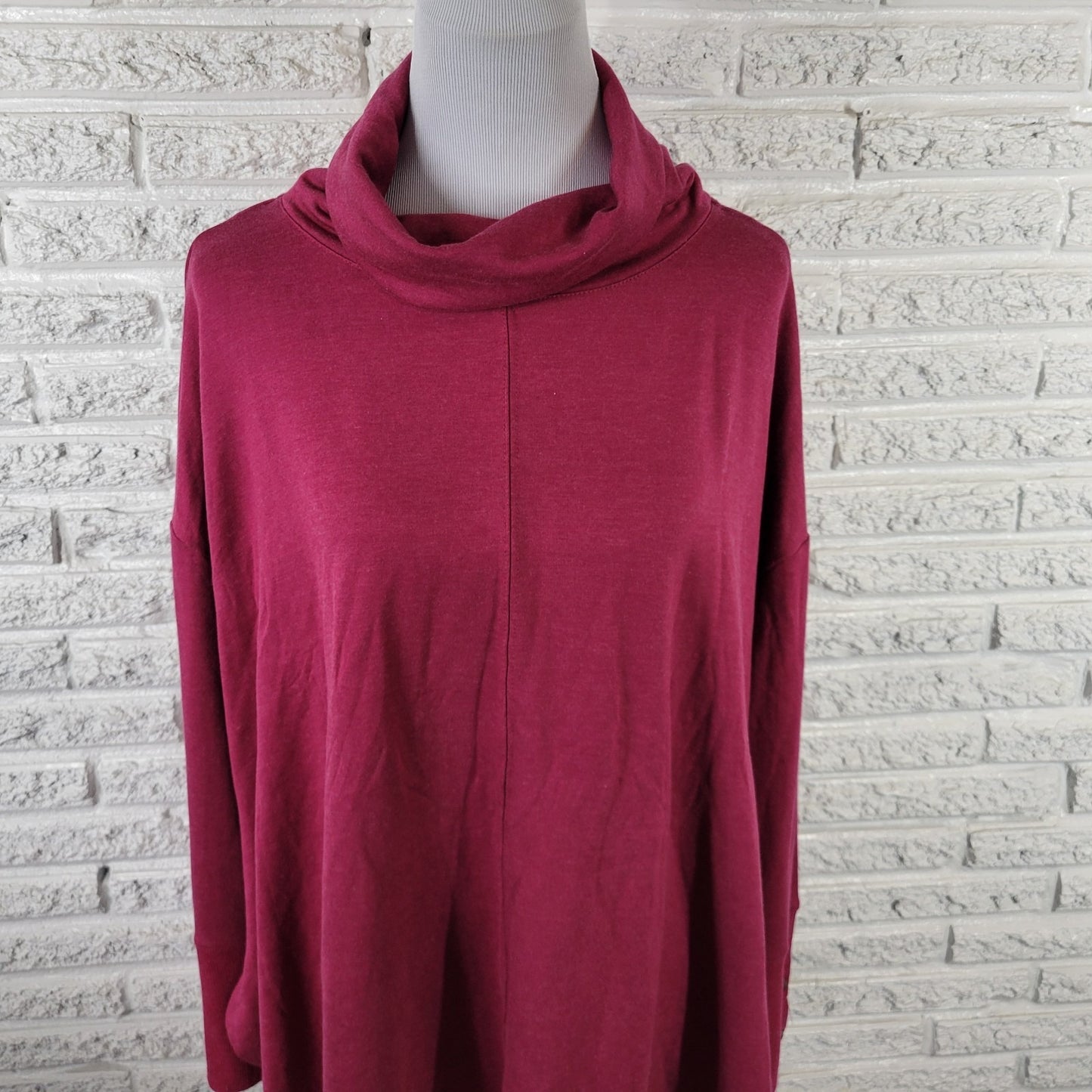 Sweatshirt Project Womens Top XL Long Sleeve Purple Pink Turtleneck Soft