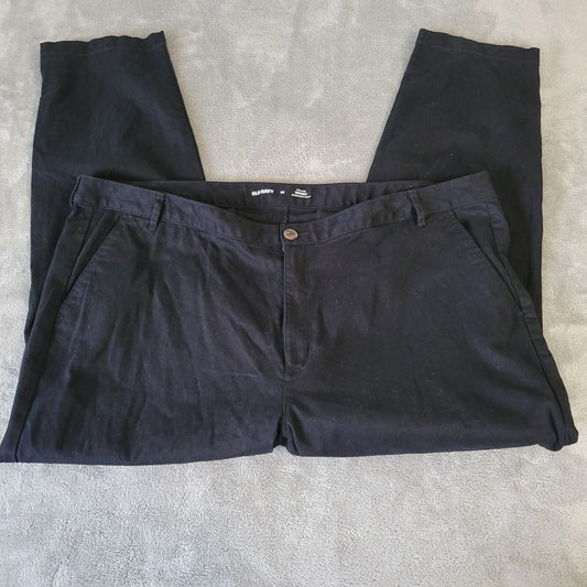 Old Navy Women Pants 22 Plus Skinny Cropped Black Zip Fly Adjustable Waist Comfy