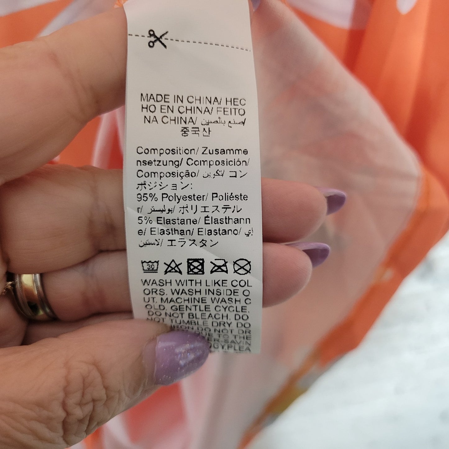 Shein Curve Womens Top 3XL Plus Tee Daisies Orange Floral Poly Blend Comfy