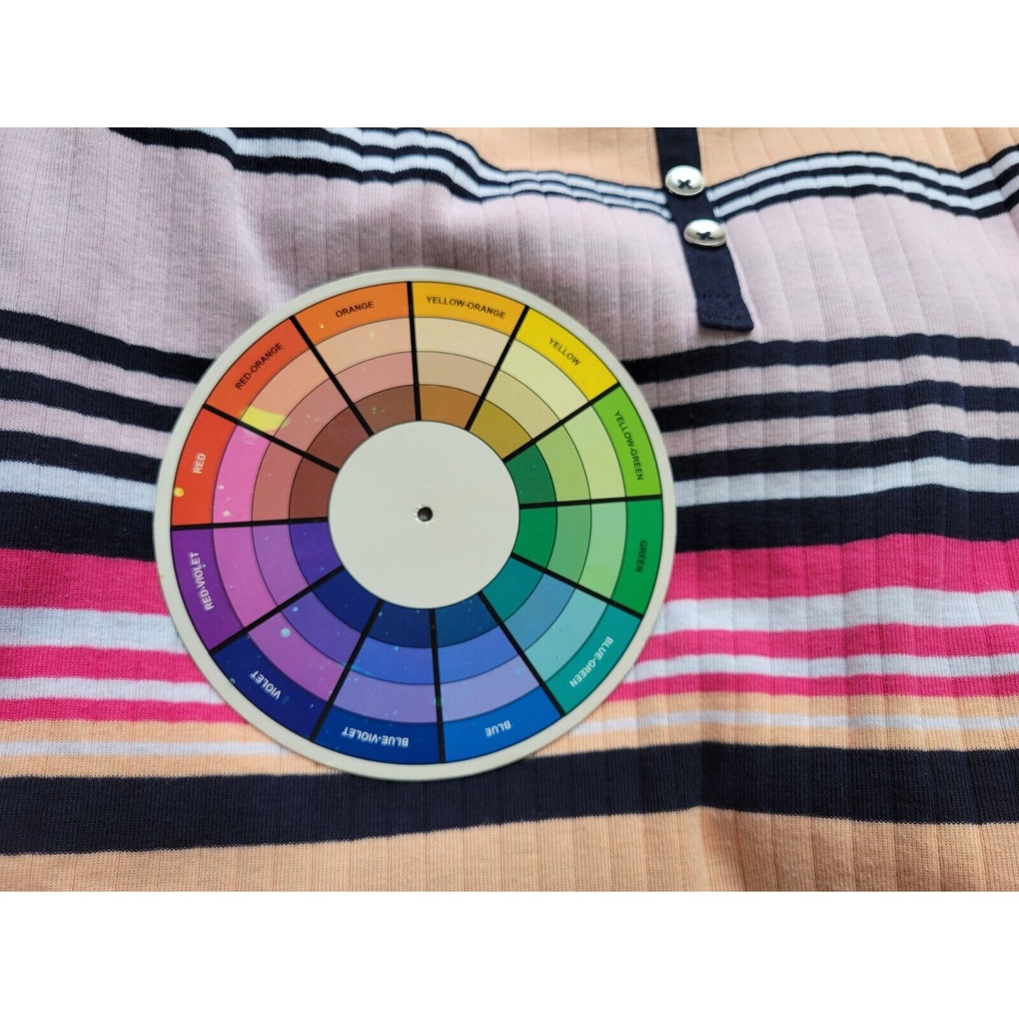 Croft Barrow Womens Top 2X Plus Tee Short Sleeve Pink Stripe Cotton Blend Knit