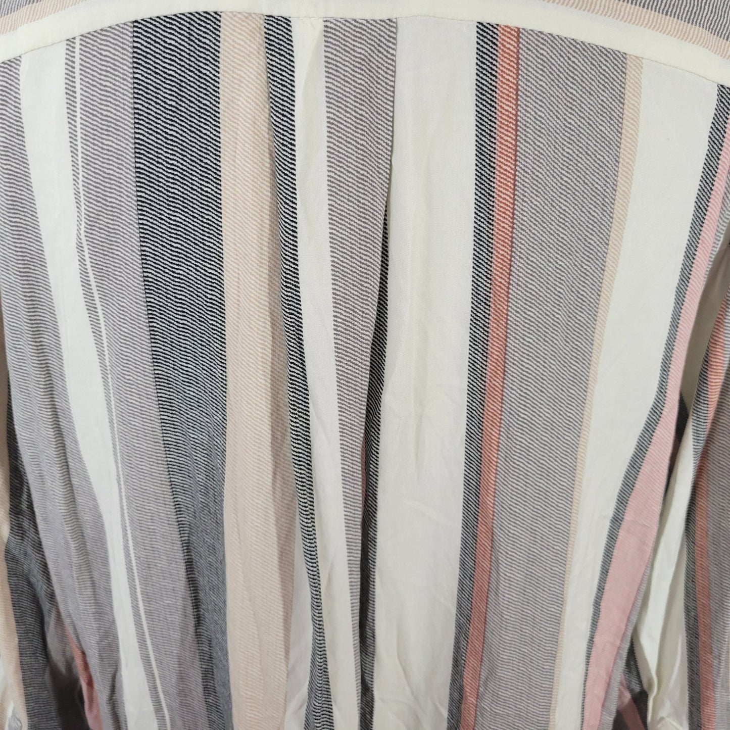 Cynthia Rowley Womens Top 2X Plus 3/4 Sleeve Gray Stripe Lightweight Asymmetric