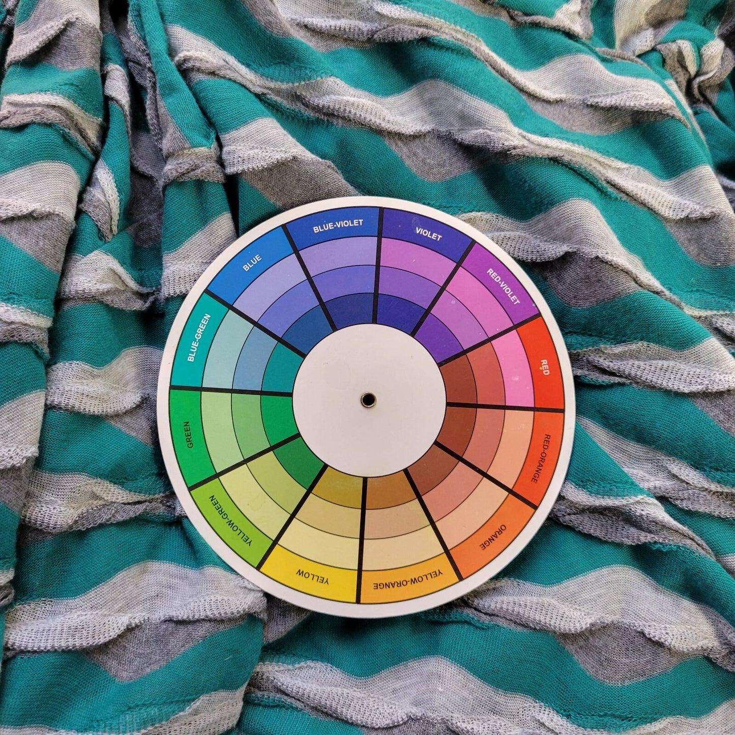 Sag Harbor Womens Top Extra Large Open Overlay Green Gray Stripe Sheer