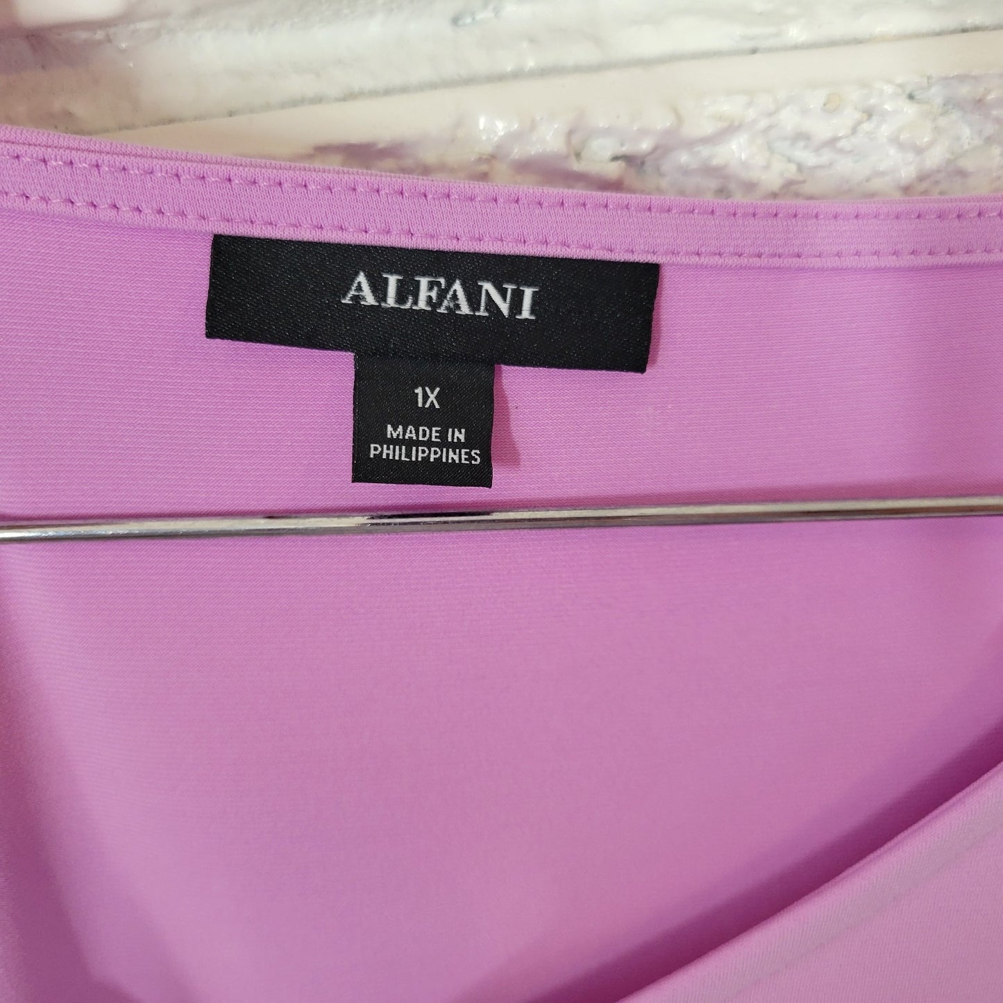 Alfani Womens Top 1X Plus Tunic Lavender Cold Shoulder Asymmetric Neck and Hem