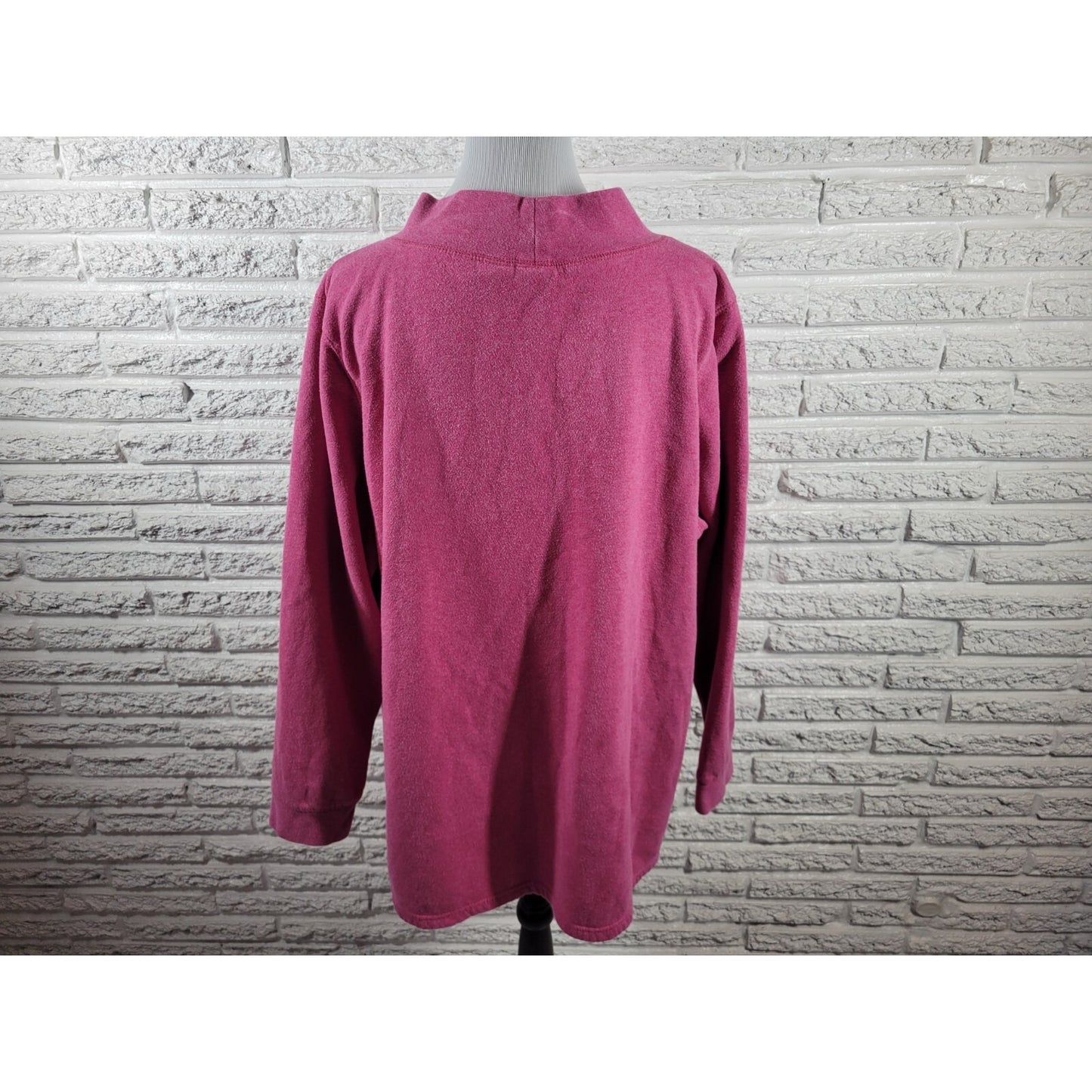 Covington Womens Sweatshirt 24W 26W Plus Pullover Long Sleeve Pink Cotton Blend