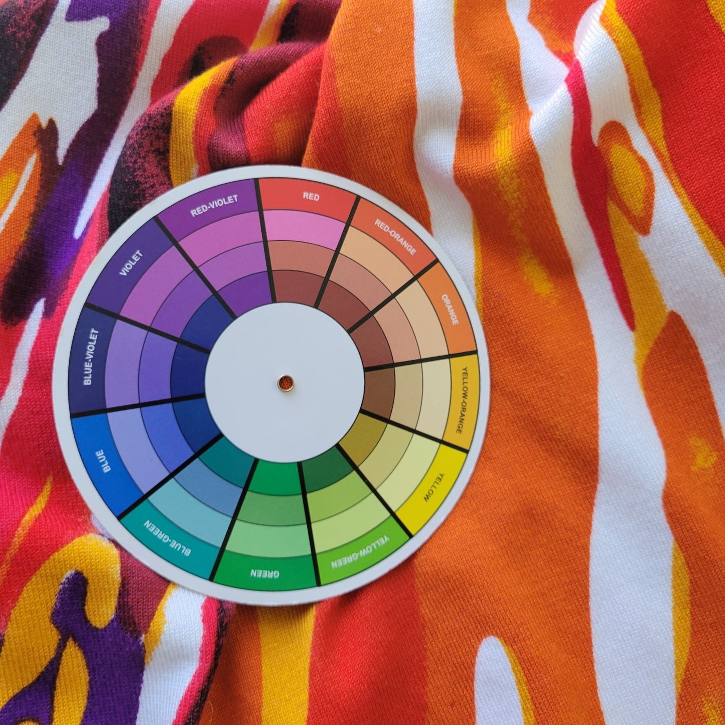 Joseph A Womens Top Extra Large XL Knit Short Sleeve Orange Red Watercolor Comfy