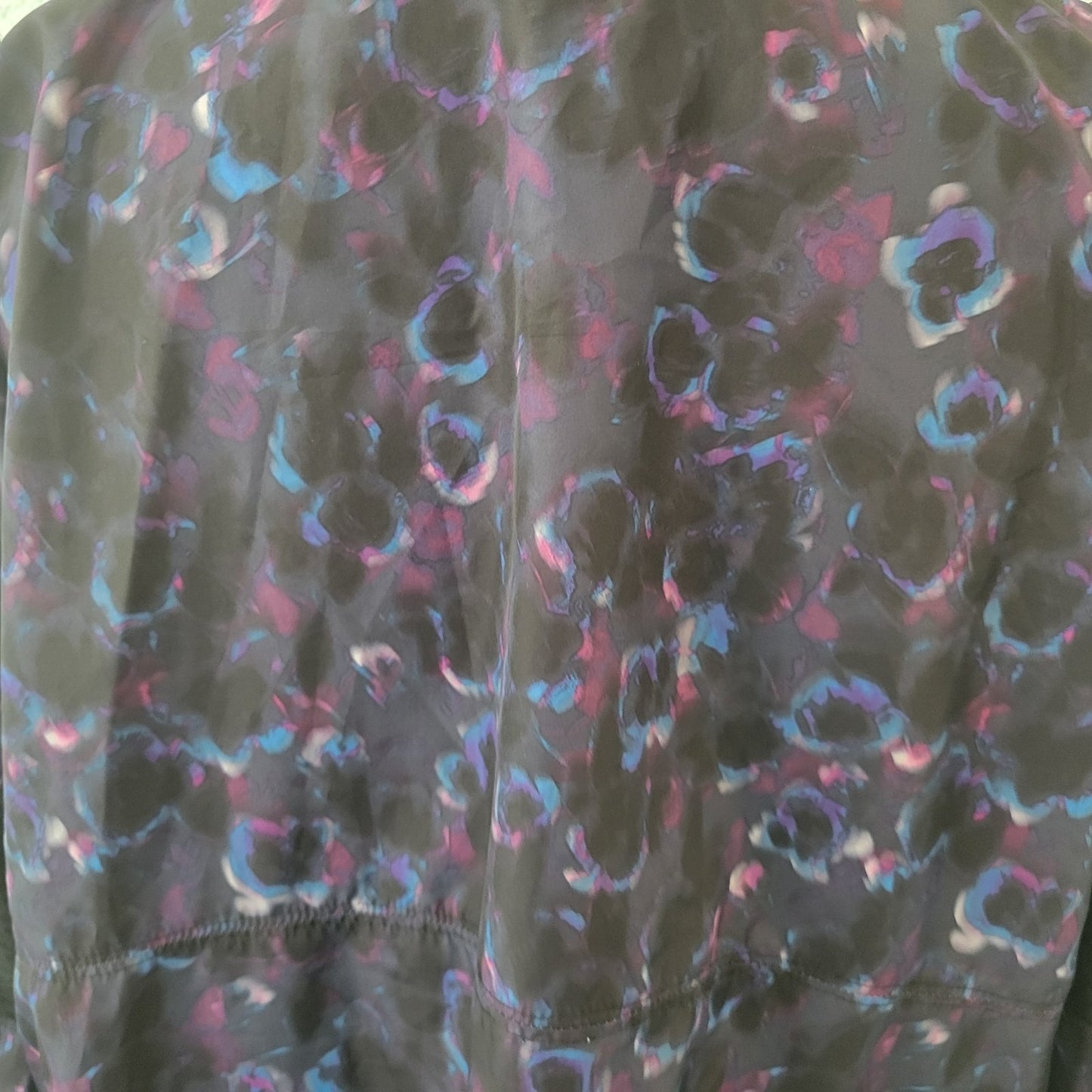 Champion Womens Windbreaker XXL Plus Hoodie Black Watercolor Lightweight Zip