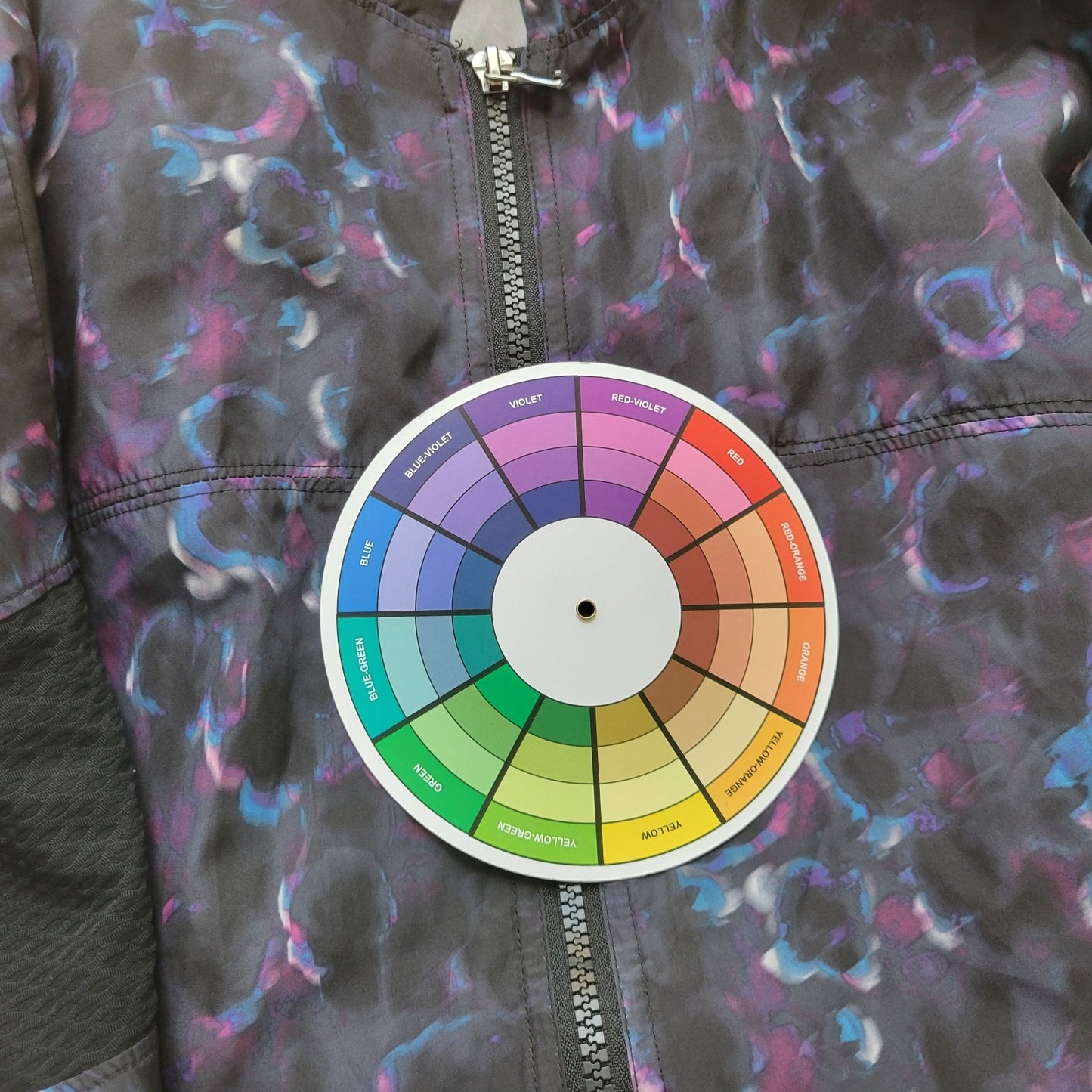 Champion Womens Windbreaker XXL Plus Hoodie Black Watercolor Lightweight Zip