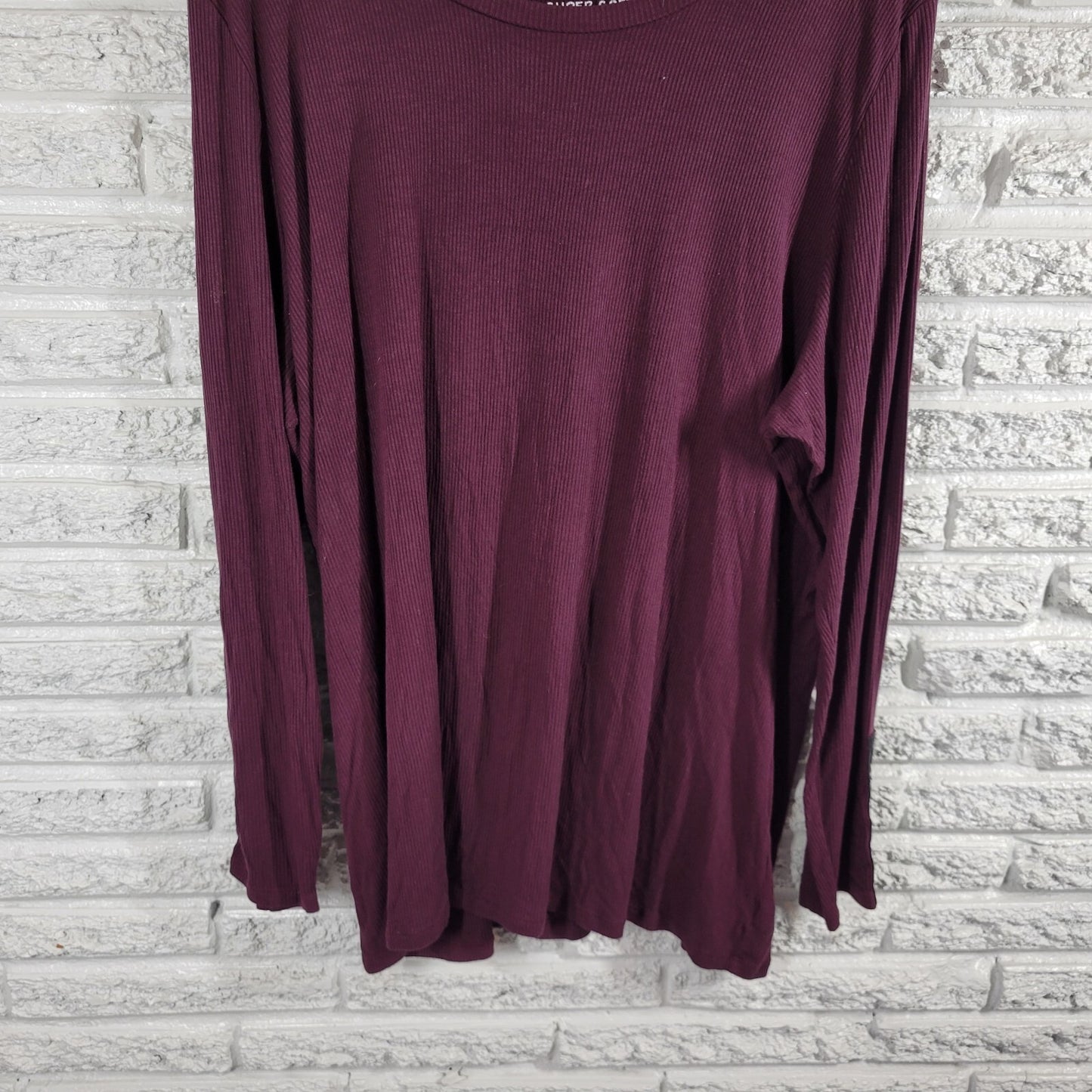 Torrid Super Soft Knits Womens Top 4 4X Plus Lace Up Sleeve Purple Lightweight