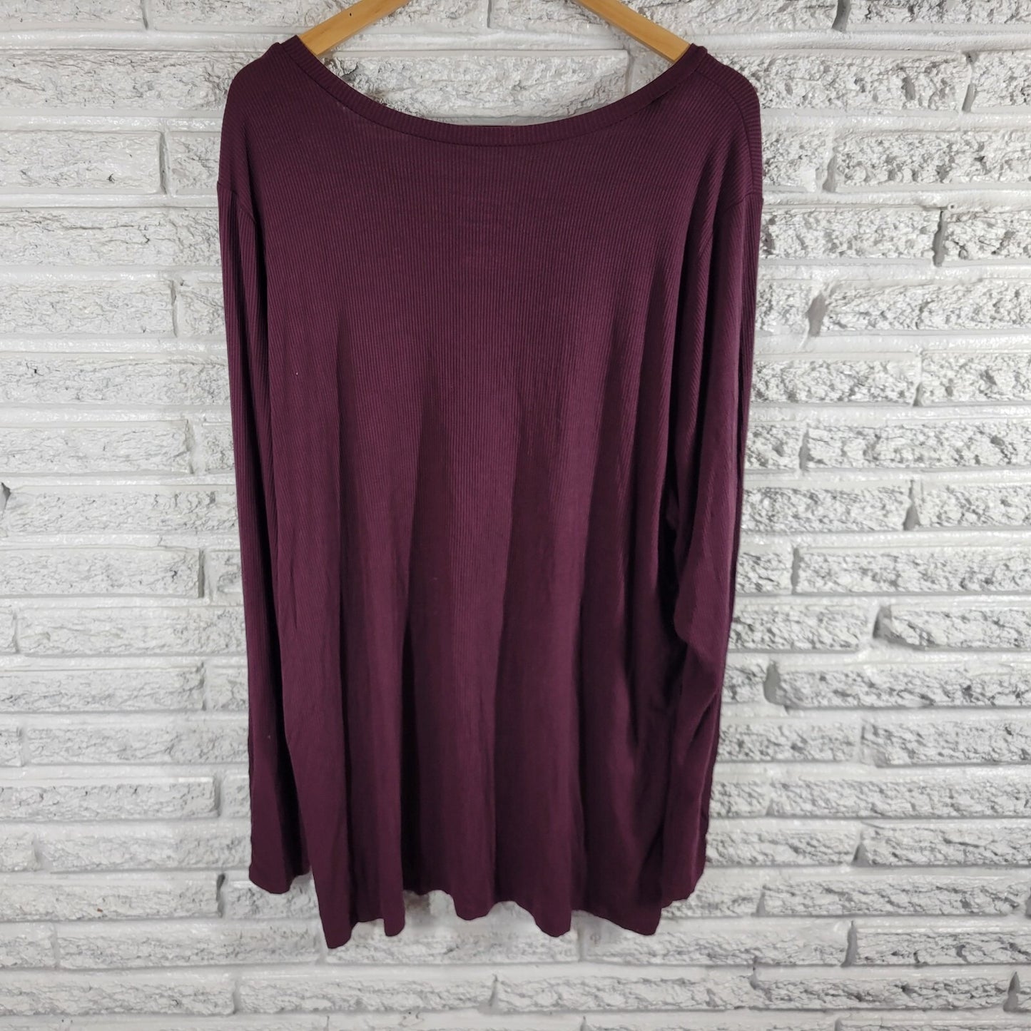 Torrid Super Soft Knits Womens Top 4 4X Plus Lace Up Sleeve Purple Lightweight