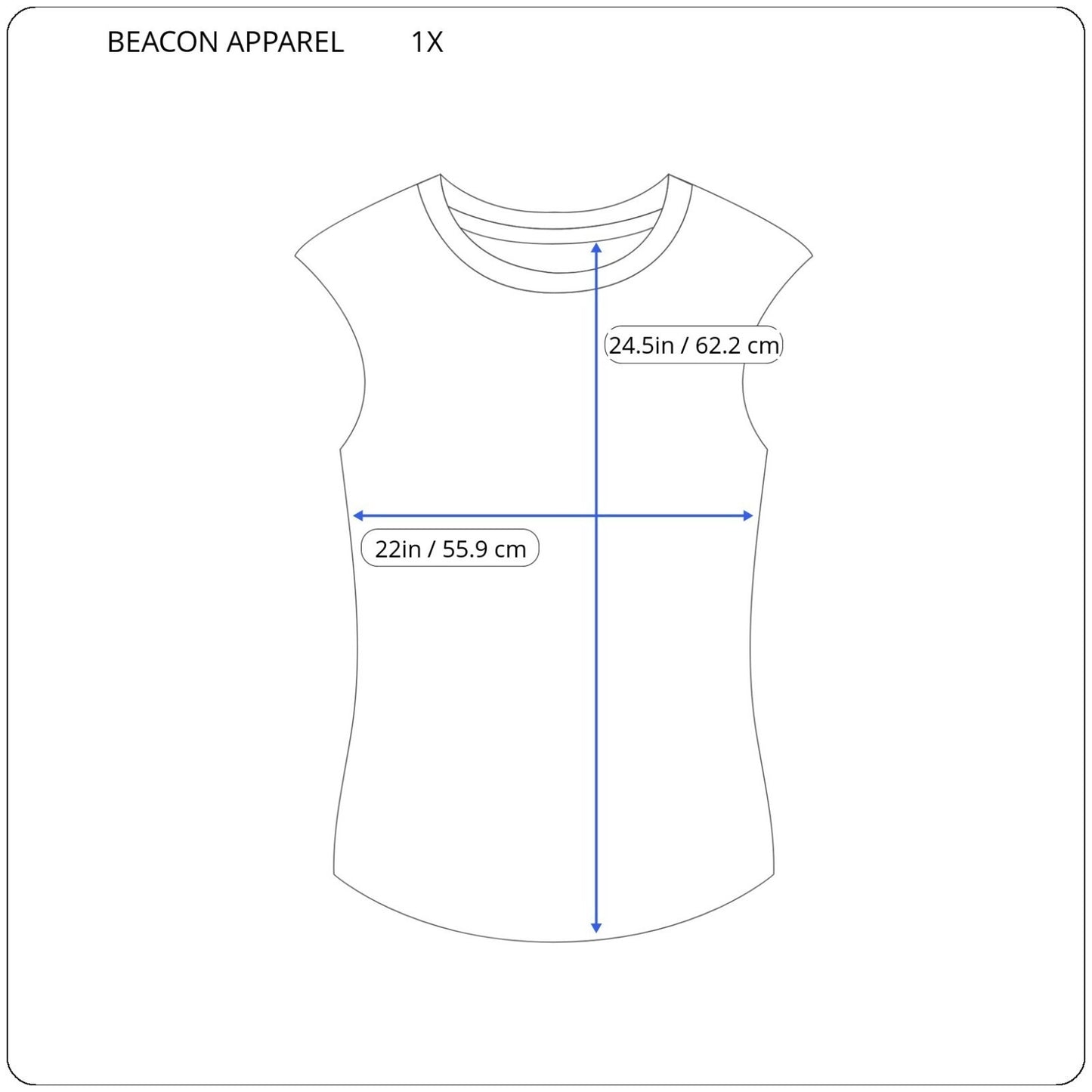 Beacon Apparel Women Top 1X Plus Sleeveless Black Blue Floral Poly Blend Keyhole