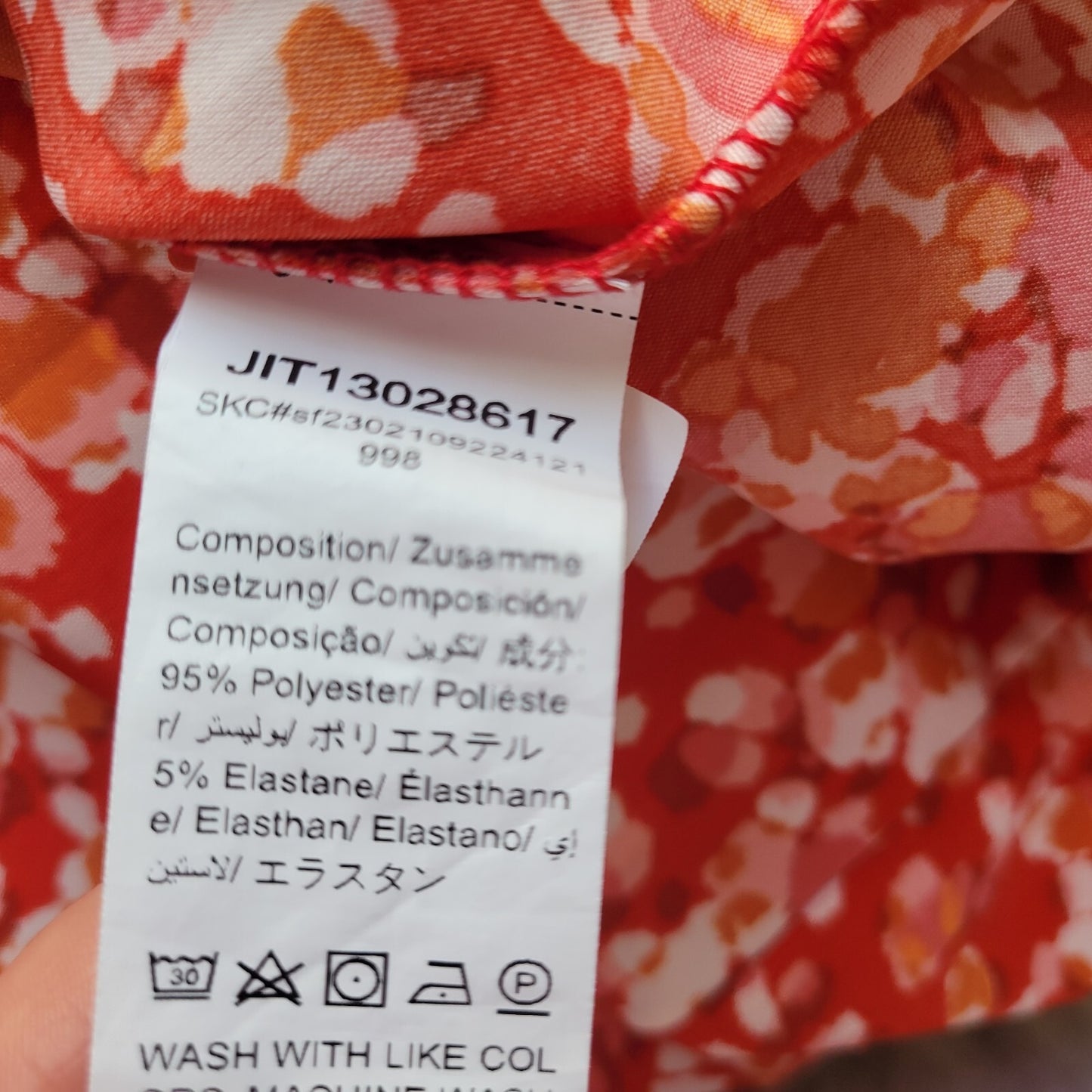 Emery Rose Womens Top 2XL Plus Baby Doll Red Floral Lightweight Poly Blend