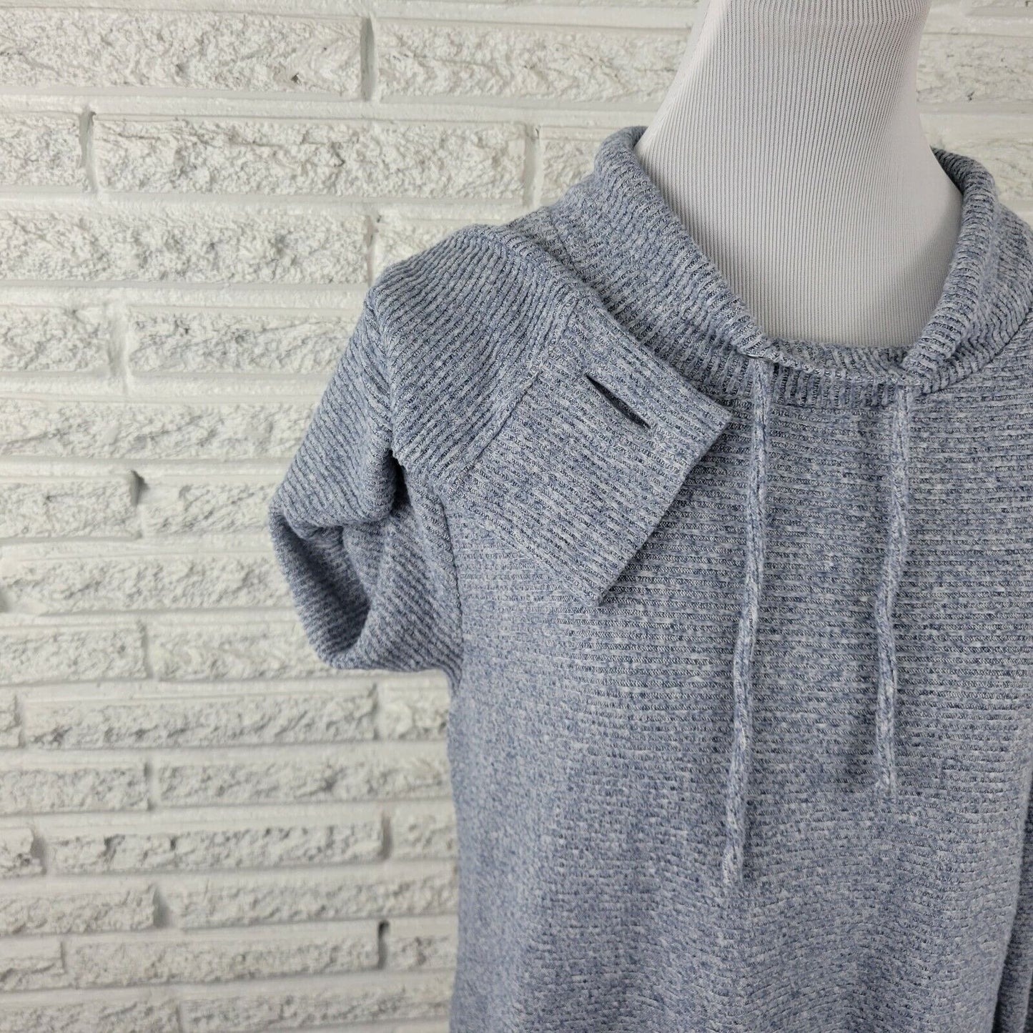 Christopher & Banks Womens Sweater PXL Pullover High Neck Blue Lightweight