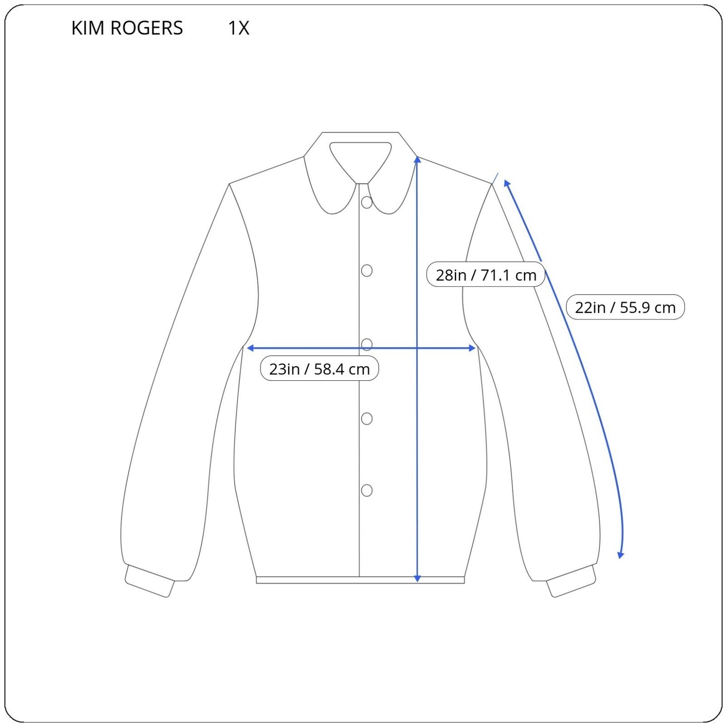 Kim Rogers Top 1X Plus Size Black Tan Geometric Long Roll Tab Sleeve Button Up