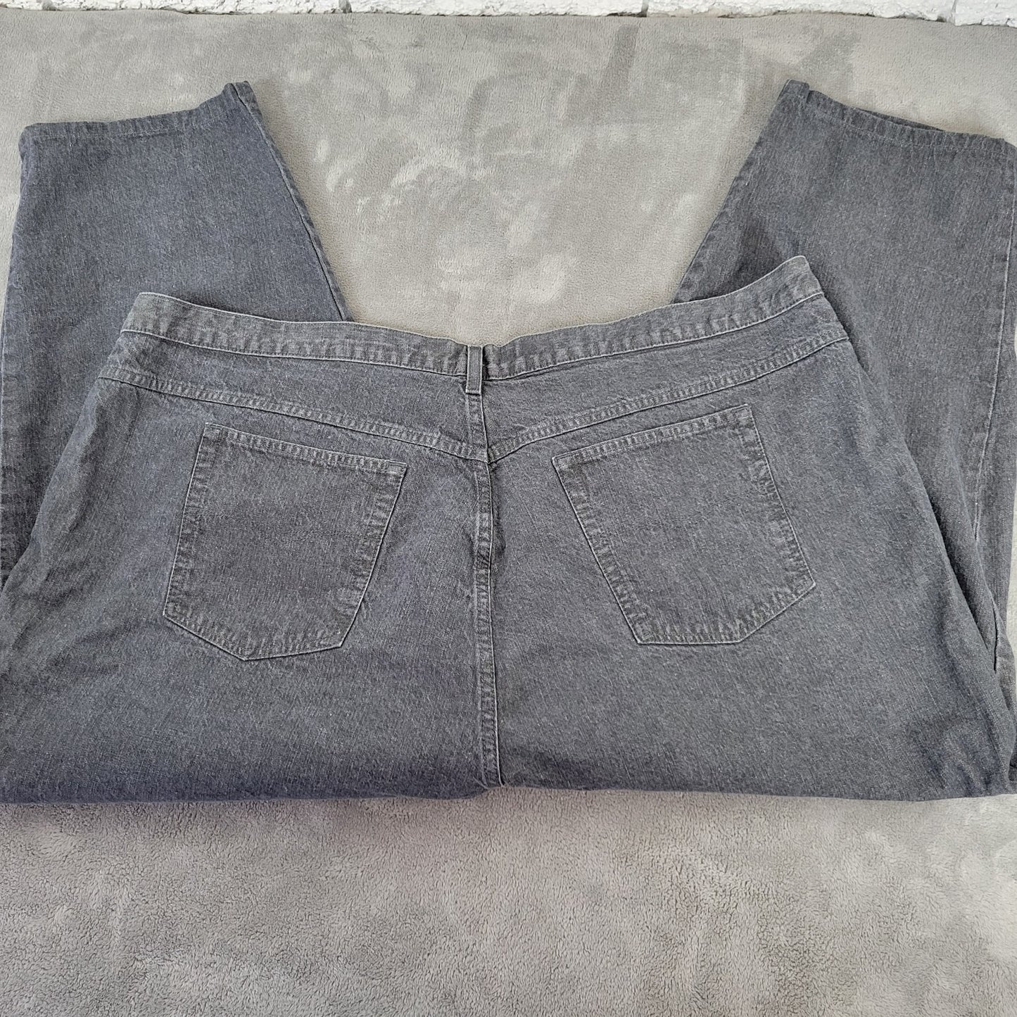 Avenue Blues Womens Jeans 32 Avg Plus Straight Leg Gray Denim Cotton Zip Fly