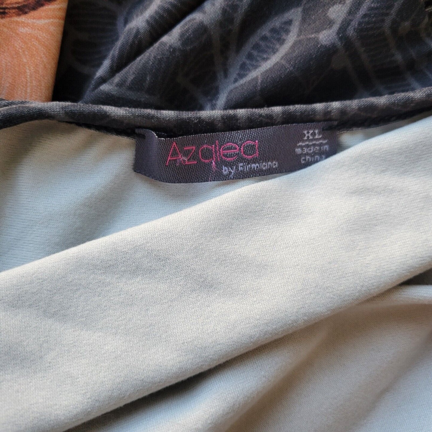 Azalea Firmiana Womens Top Extra Large XL Tunic Bell Sleeve Orange Floral Comfy