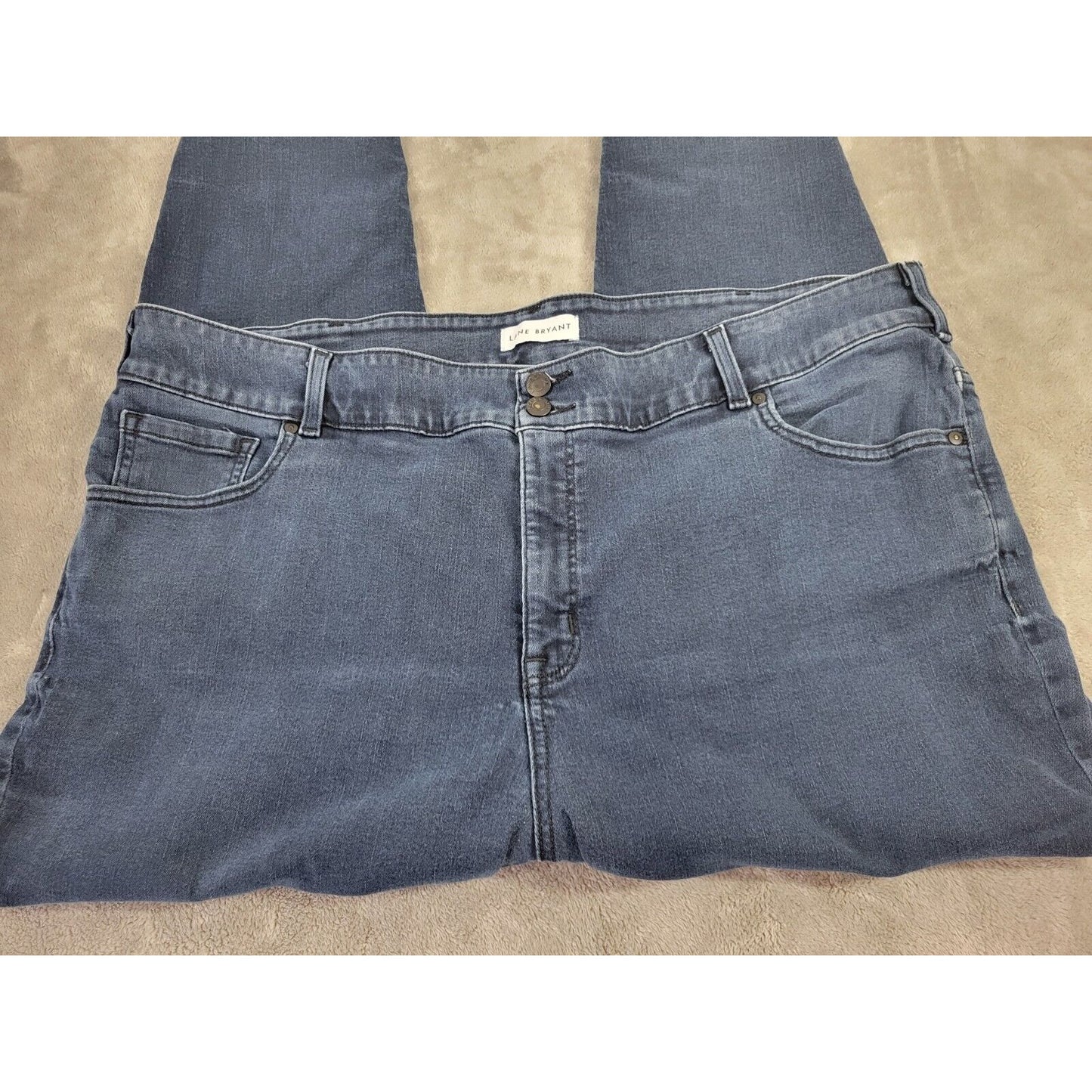 Lane Bryant Women Jeans 26 Skinny Flex Blue Denim Magic Waist Band Tighter Tummy