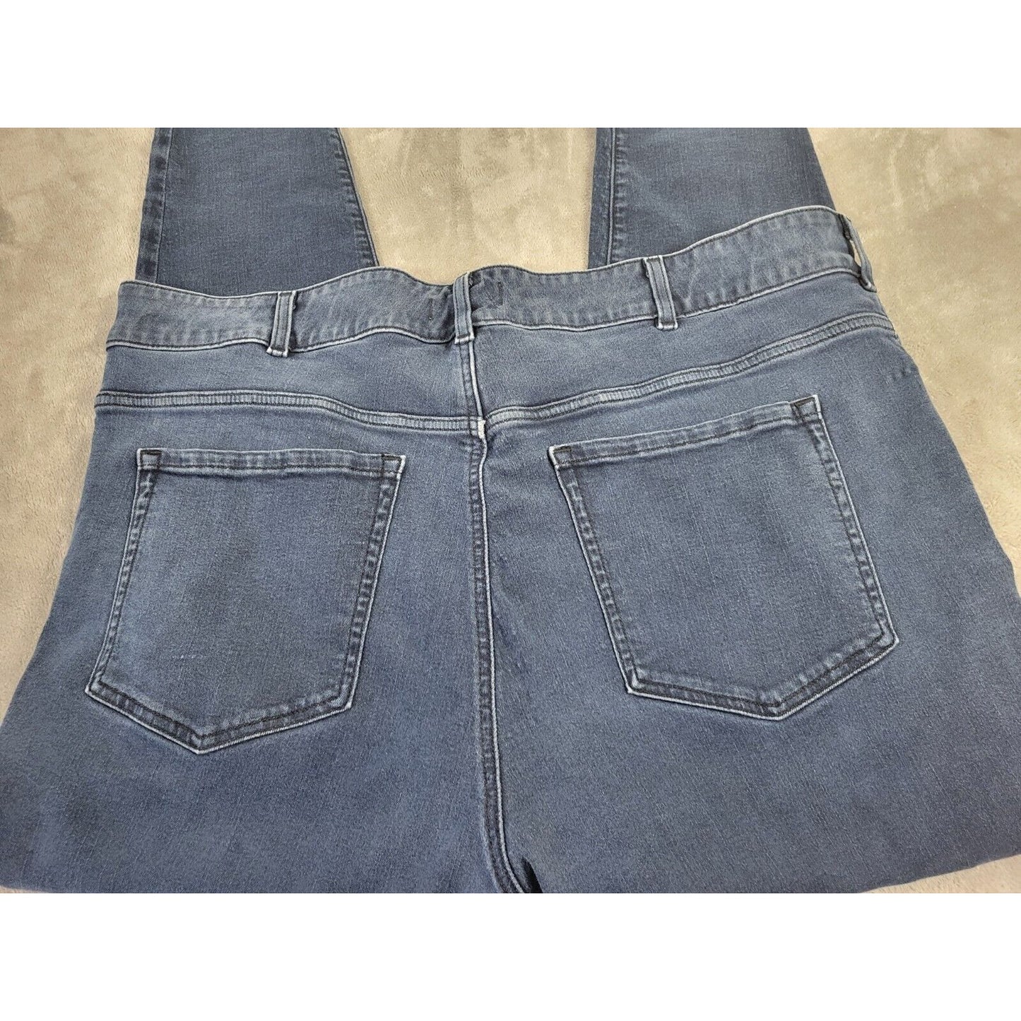 Lane Bryant Women Jeans 26 Skinny Flex Blue Denim Magic Waist Band Tighter Tummy