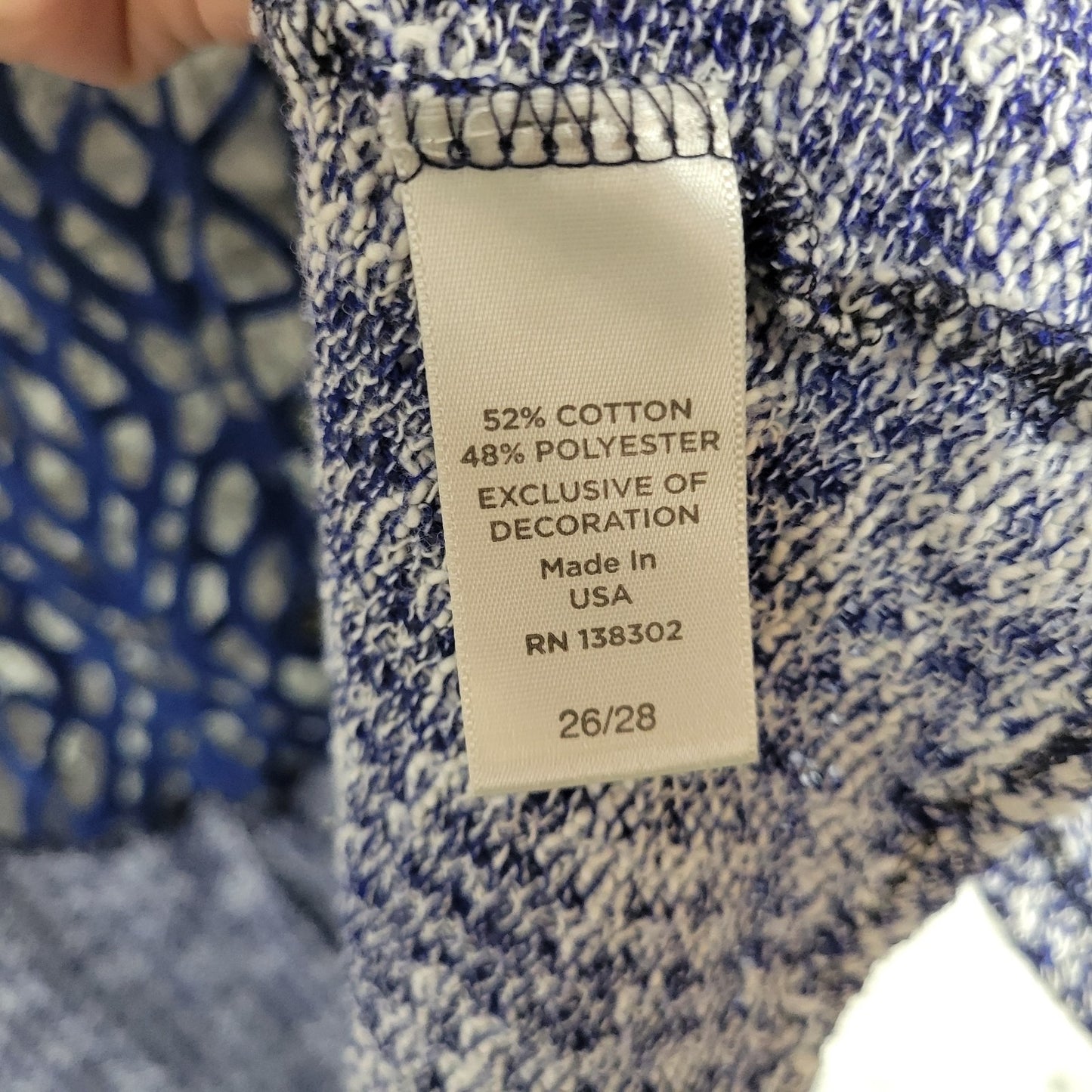 Avenue Womens Sweater 26 28 Plus Cardigan Open Sleeveless Blue Crochet Back