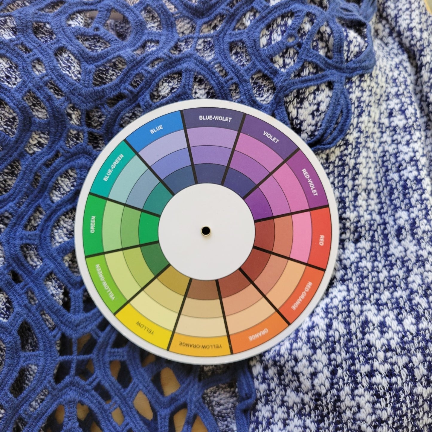 Avenue Womens Sweater 26 28 Plus Cardigan Open Sleeveless Blue Crochet Back