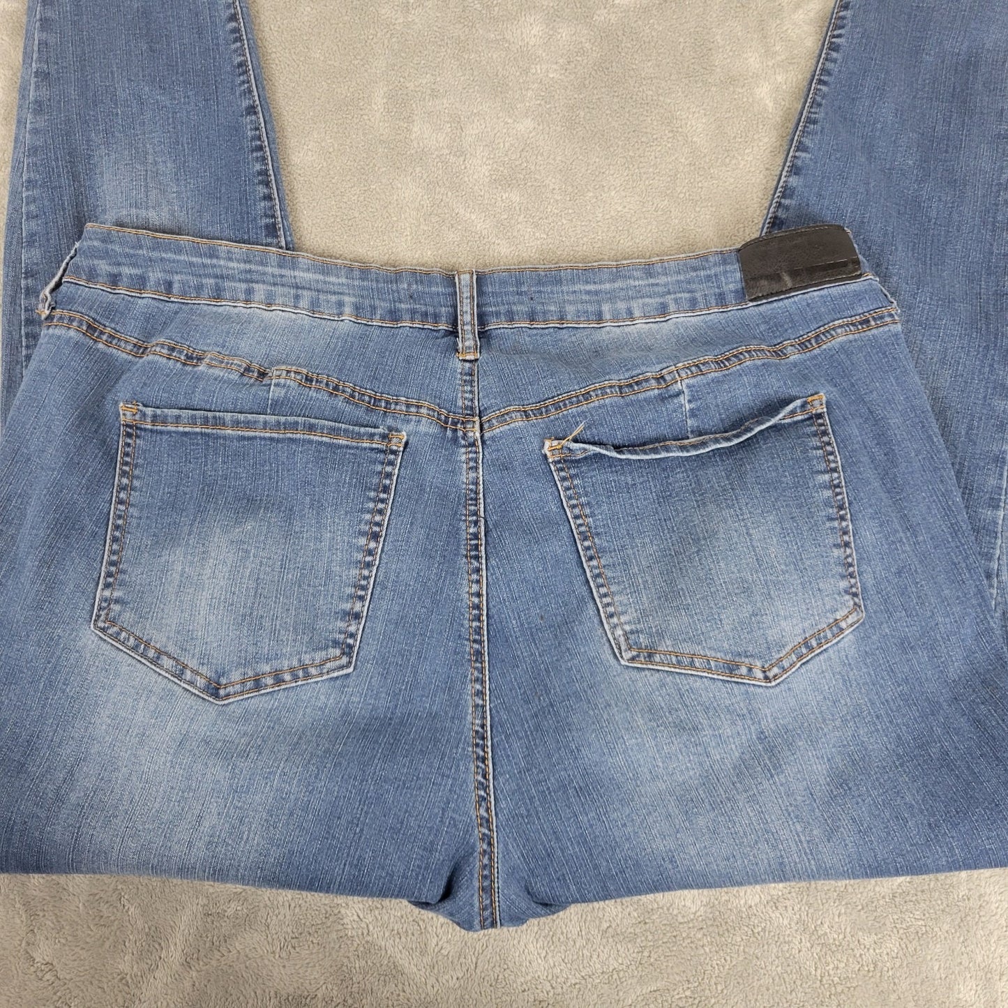 IT Womens Jeans 22 Plus Claire Curvy Skinny Ankle Distressed Medium Blue Denim